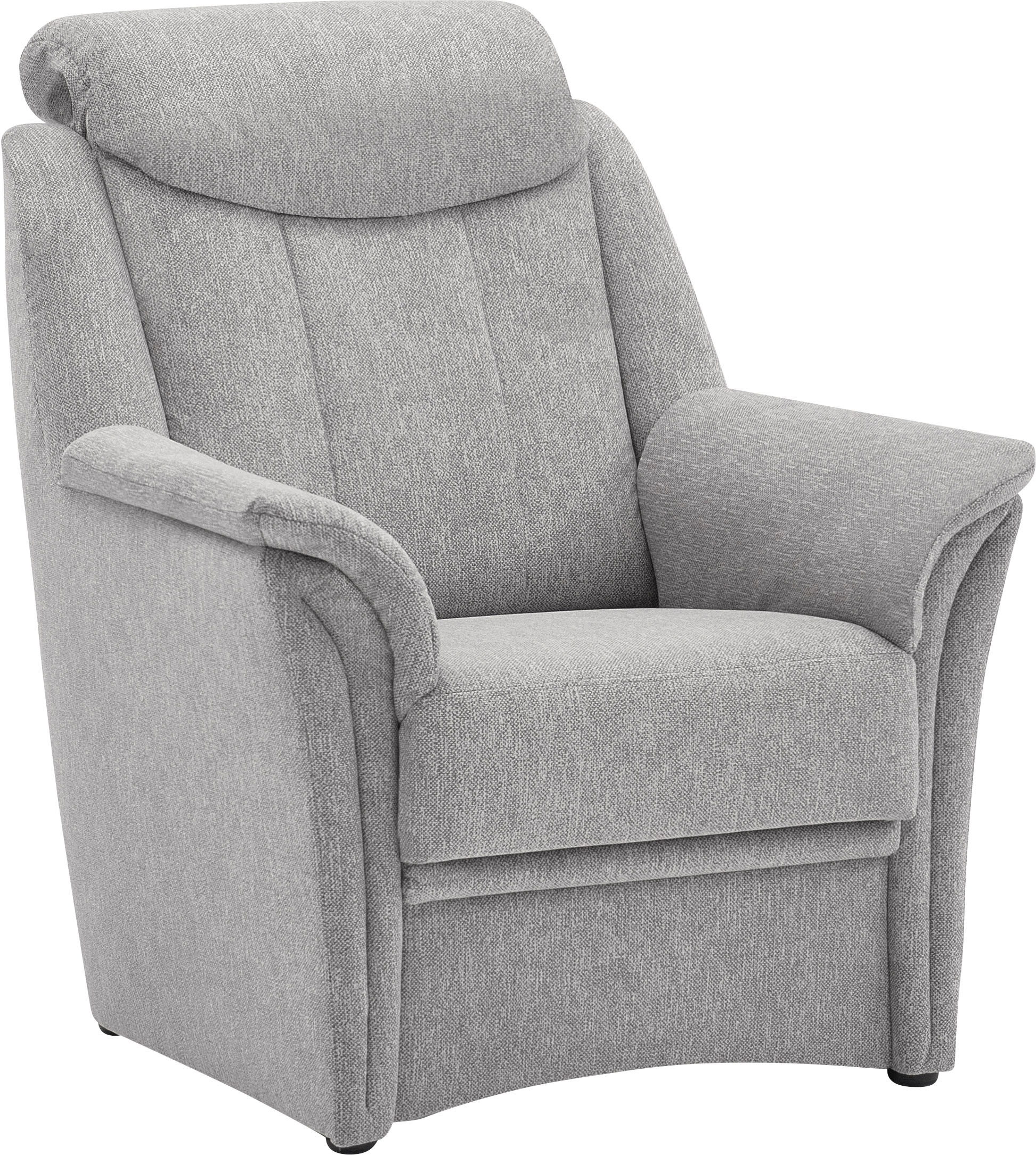 VILLA BECK Polstergarnitur »Lugano«, (Set, 3 tlg.), Kopfteilverstellung, in Sitzhöhe 46 cm, 3-Sitzer und 2x Sessel