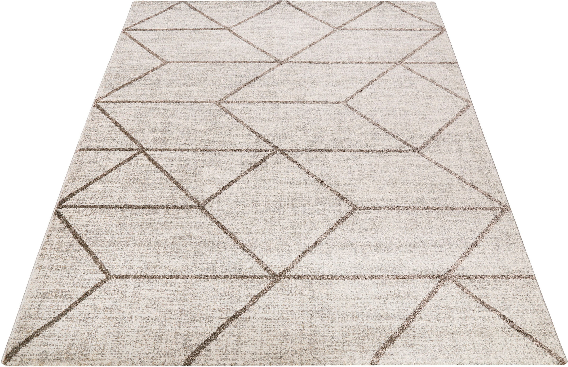 Wecon home Teppich »Bossa Lounge«, rechteckig, 10 mm Höhe, 3D-Design, Kurzflor, Wohnzimmer