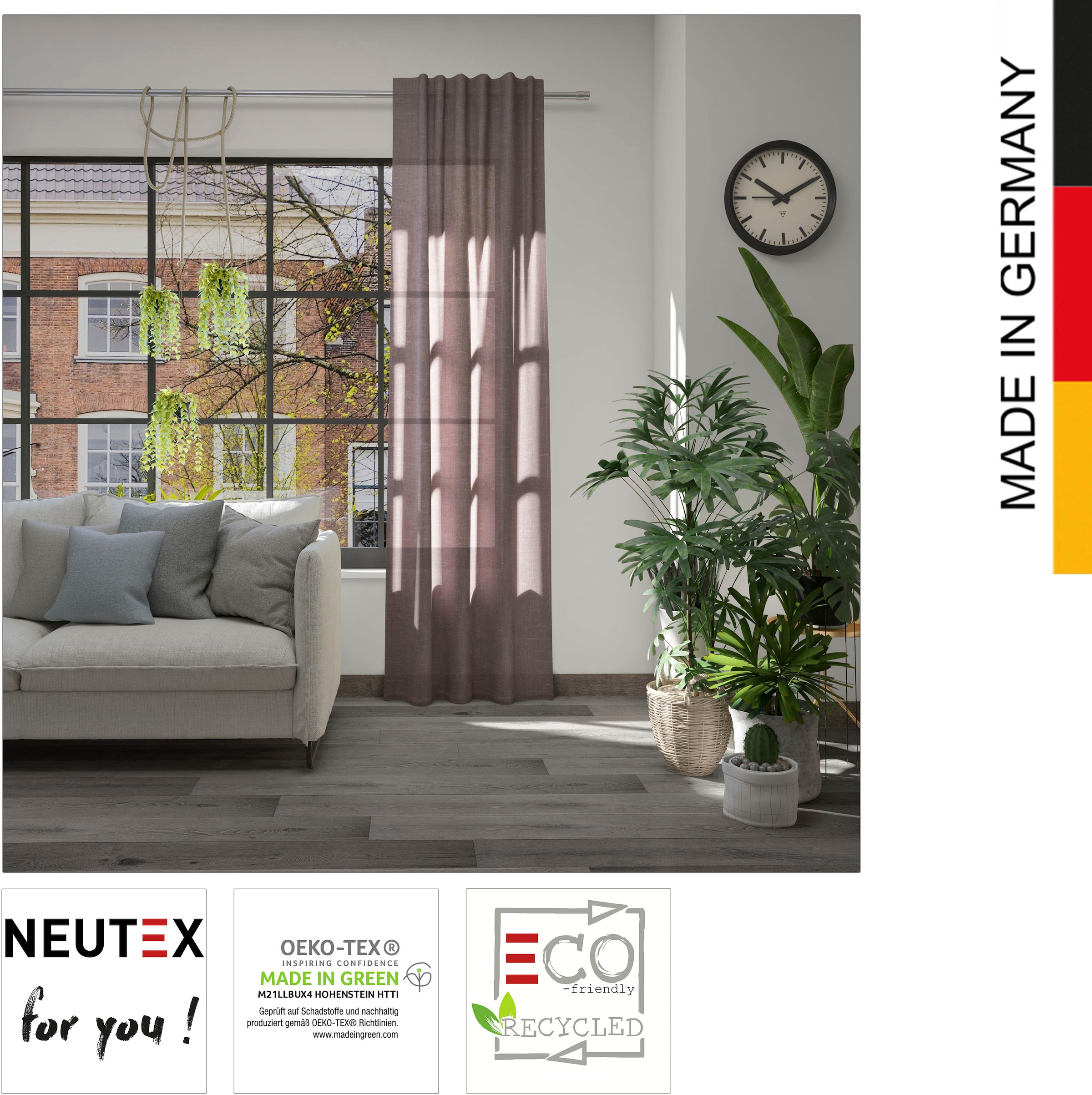 Neutex for you! St.), auf »Leon | (1 BAUR Vorhang Rechnung nachhaltig Eco«
