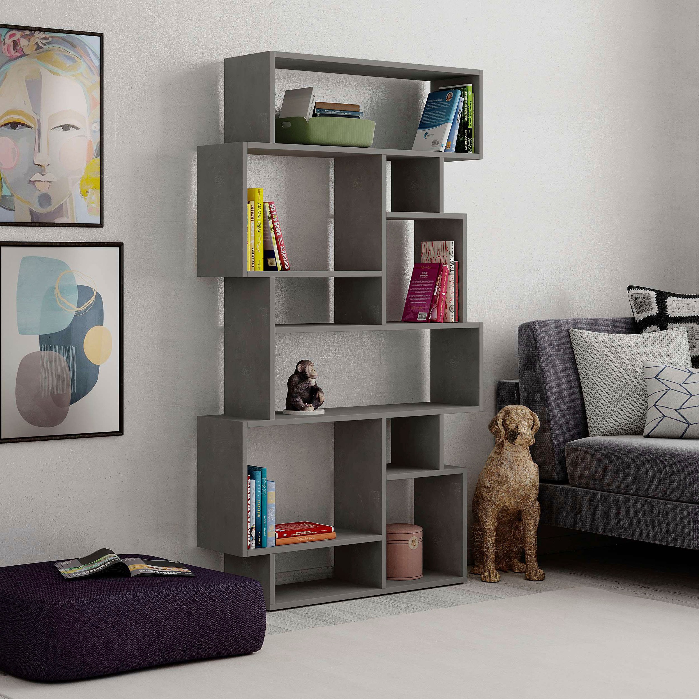 Decortie Bücherregal "Karmato Bücherregal", (Packung), Leichte Montage, Lag günstig online kaufen