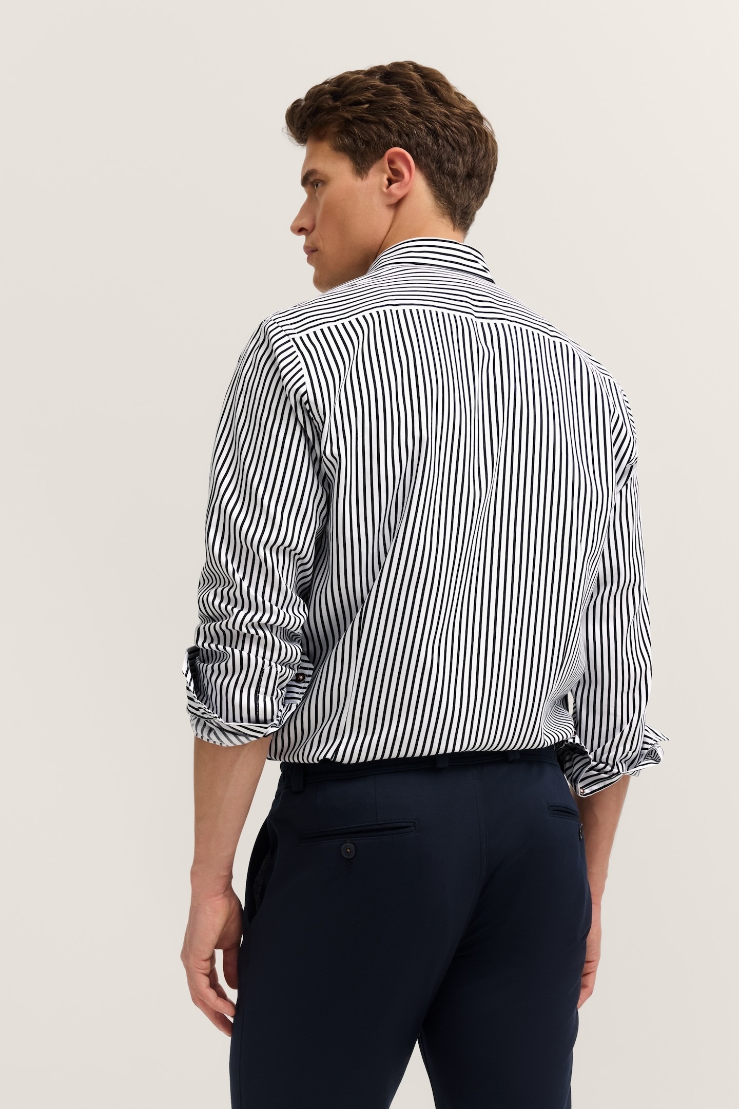 bugatti Langarmhemd »Easy Care«, gestreift mit Button-Down und aus Baumwolle