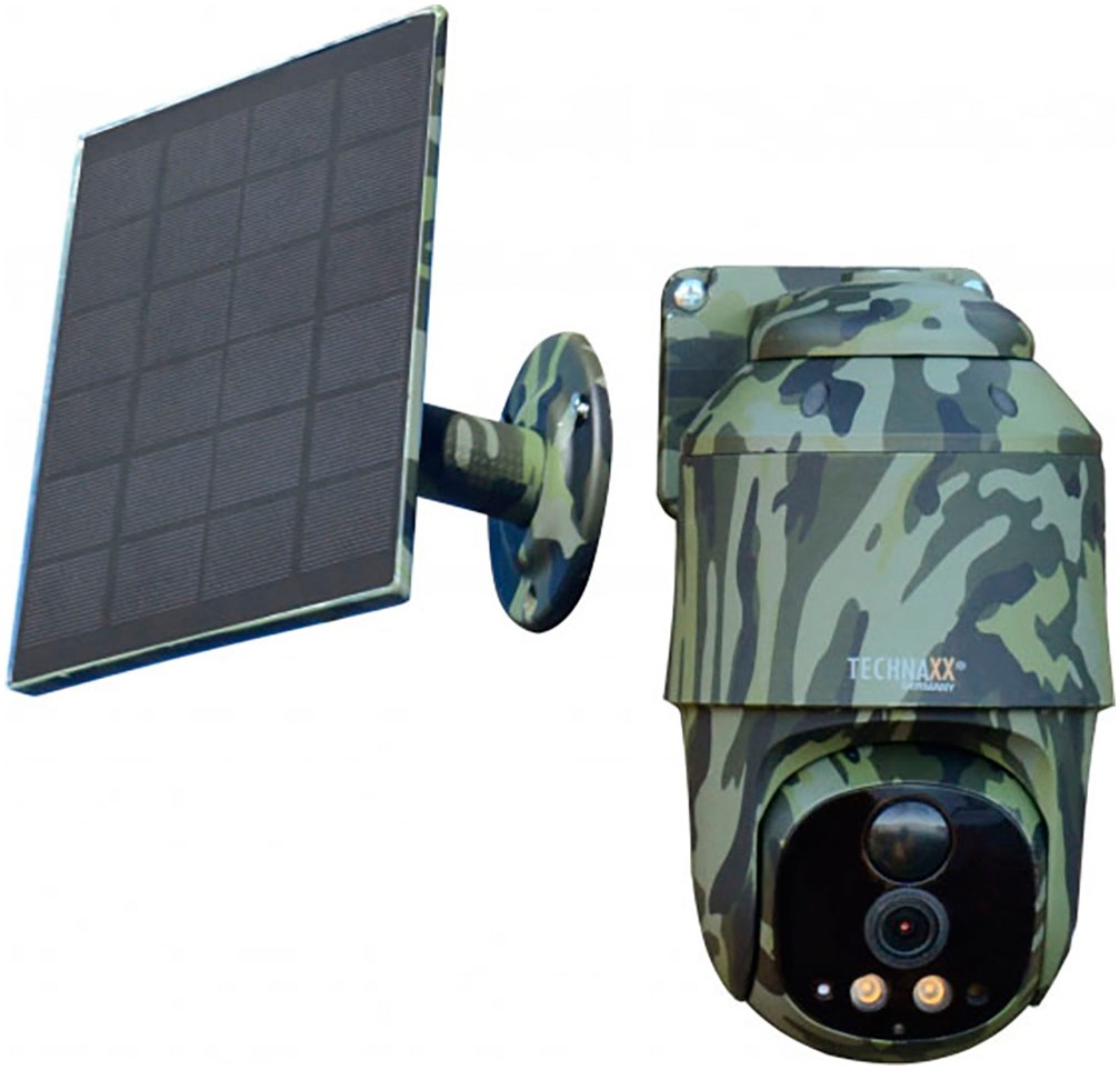 TECHNAXX Überwachungskamera "4G PT Dome TX-290 mit Solarmodul", B:10cm H:16cm T:10cm, schwarz, Überwachungskameras
