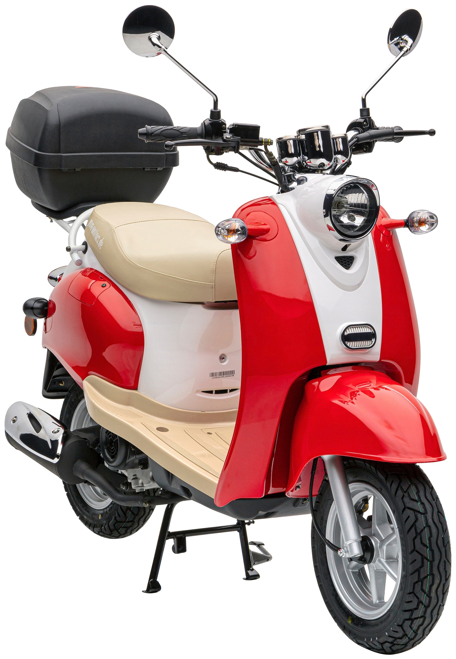 Nova Motors Motorroller »Retro Star«, Rechnung online | auf 5, Topcase) BAUR (mit Euro PS, cm³, bestellen km/h, 49 45 2,45