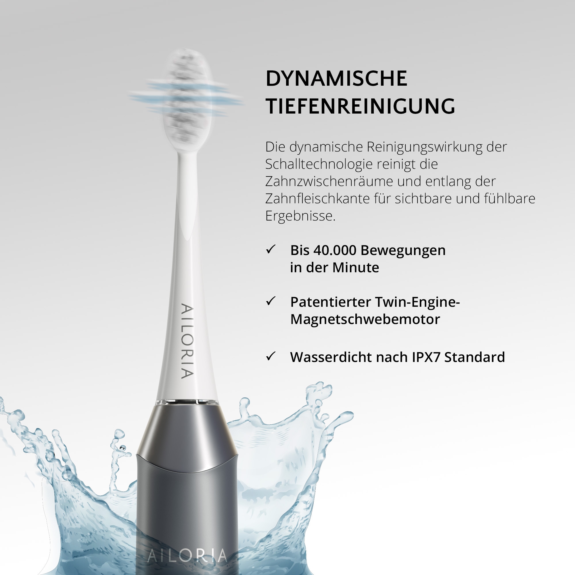 AILORIA Schallzahnbürste »USB-Schallzahnbürste SHINE BRIGHT«