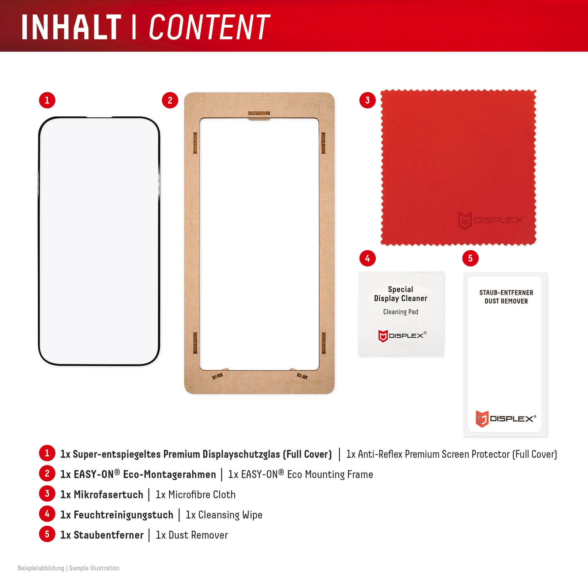 Displex Displayschutzglas »Premium Glass Full Cover Anti-Reflex«, für Samsung Galax S24 Ultra, (1 St.), Displayschutzfolie, Schutzfolie, Bildschirmschutz, kratz- & stoßfest