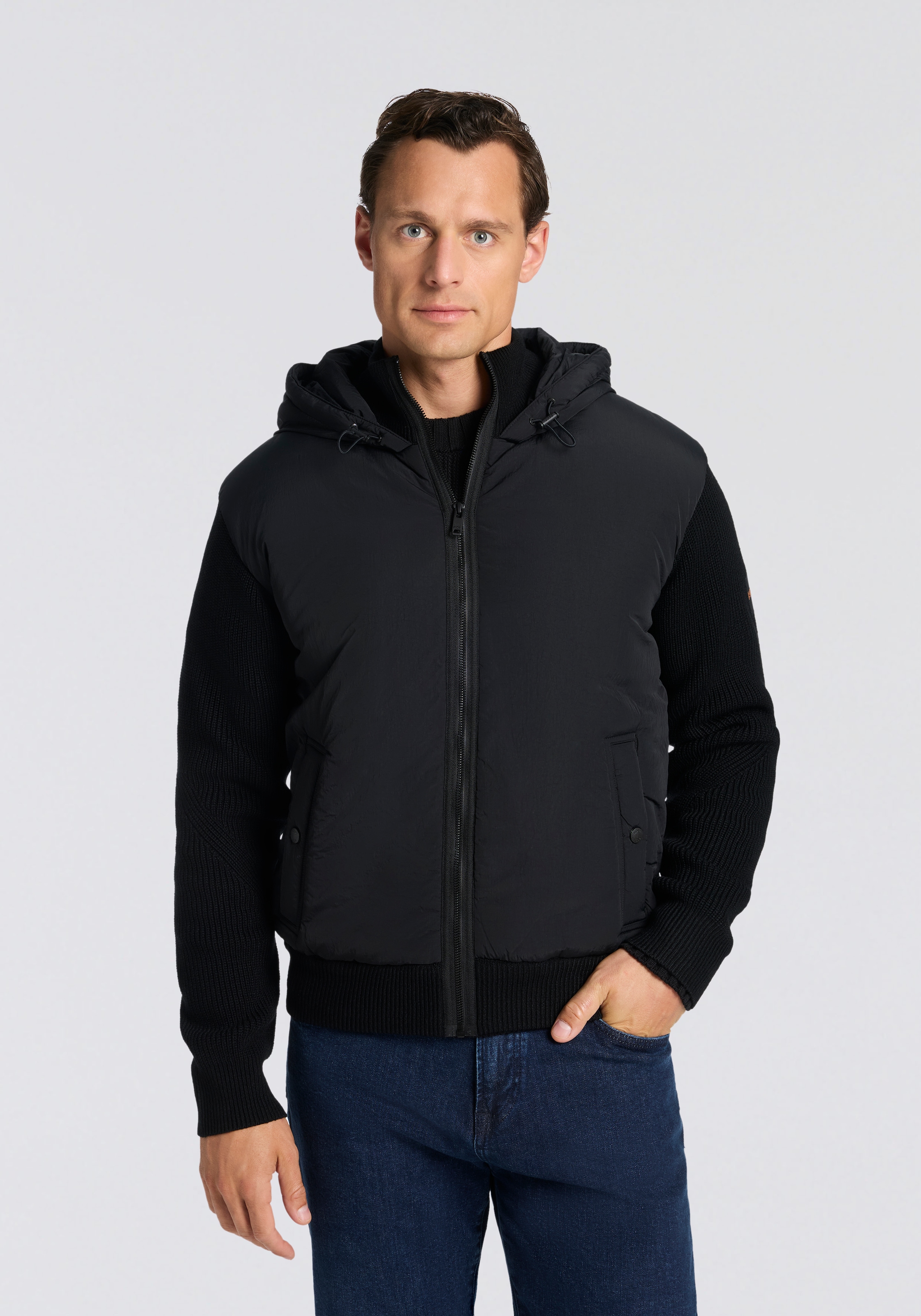BOSS ORANGE Blouson "Kiaccio" mit Kapuze mit fester Kapuze, Ärmel, Rückteil günstig online kaufen