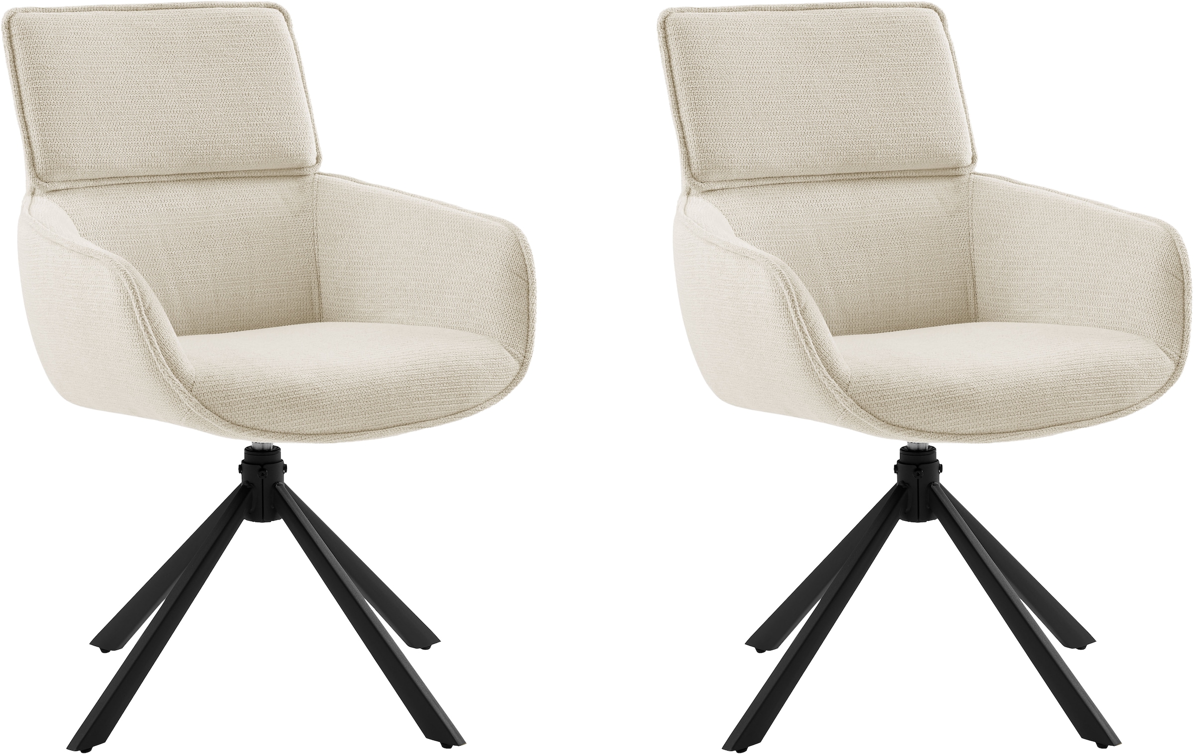 Home affaire Esszimmerstuhl "Cusey", 1 St., Webstoff, mit 360 Metallfuß, Ko günstig online kaufen