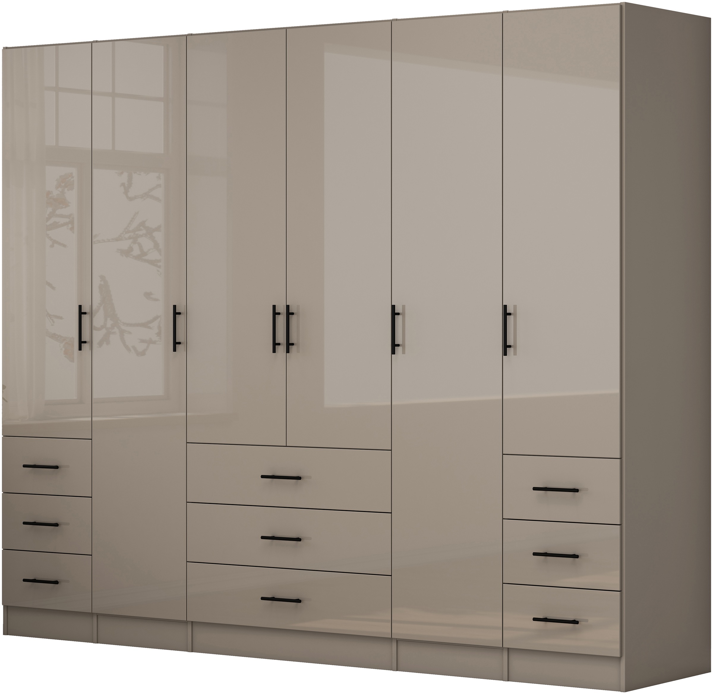 OTTO home Kleiderschrank "Trento Schlafzimmerschrank Garderobe hochglanz" S günstig online kaufen
