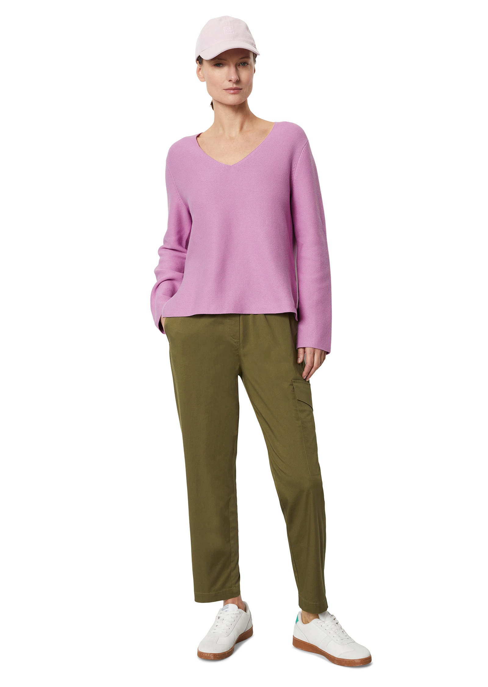 Marc O'Polo V-Ausschnitt-Pullover »aus Organic Cotton«