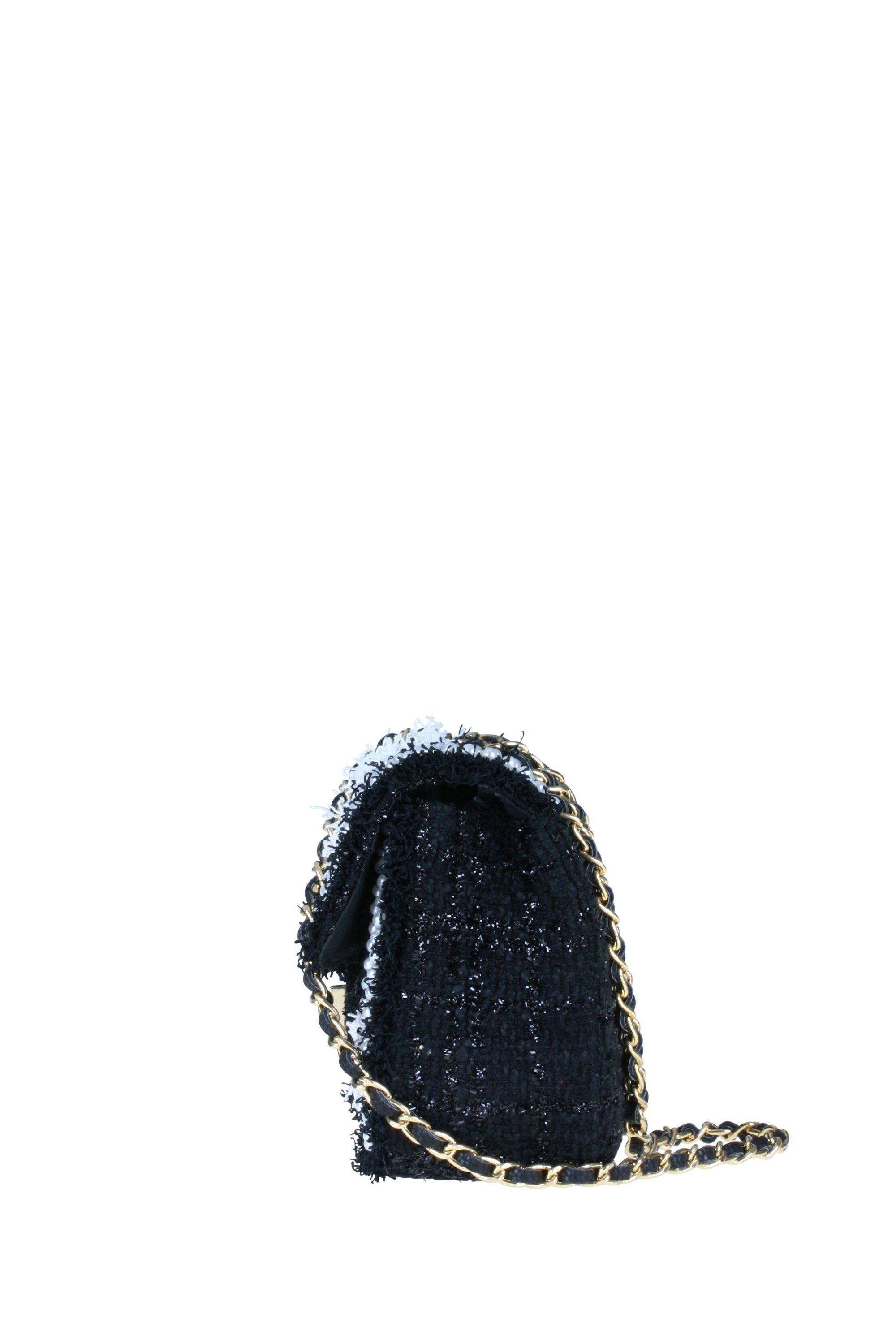 COLLEZIONE ALESSANDRO Umhängetasche »Cocco«, Abendtasche mit Perlen und feinen Fransen