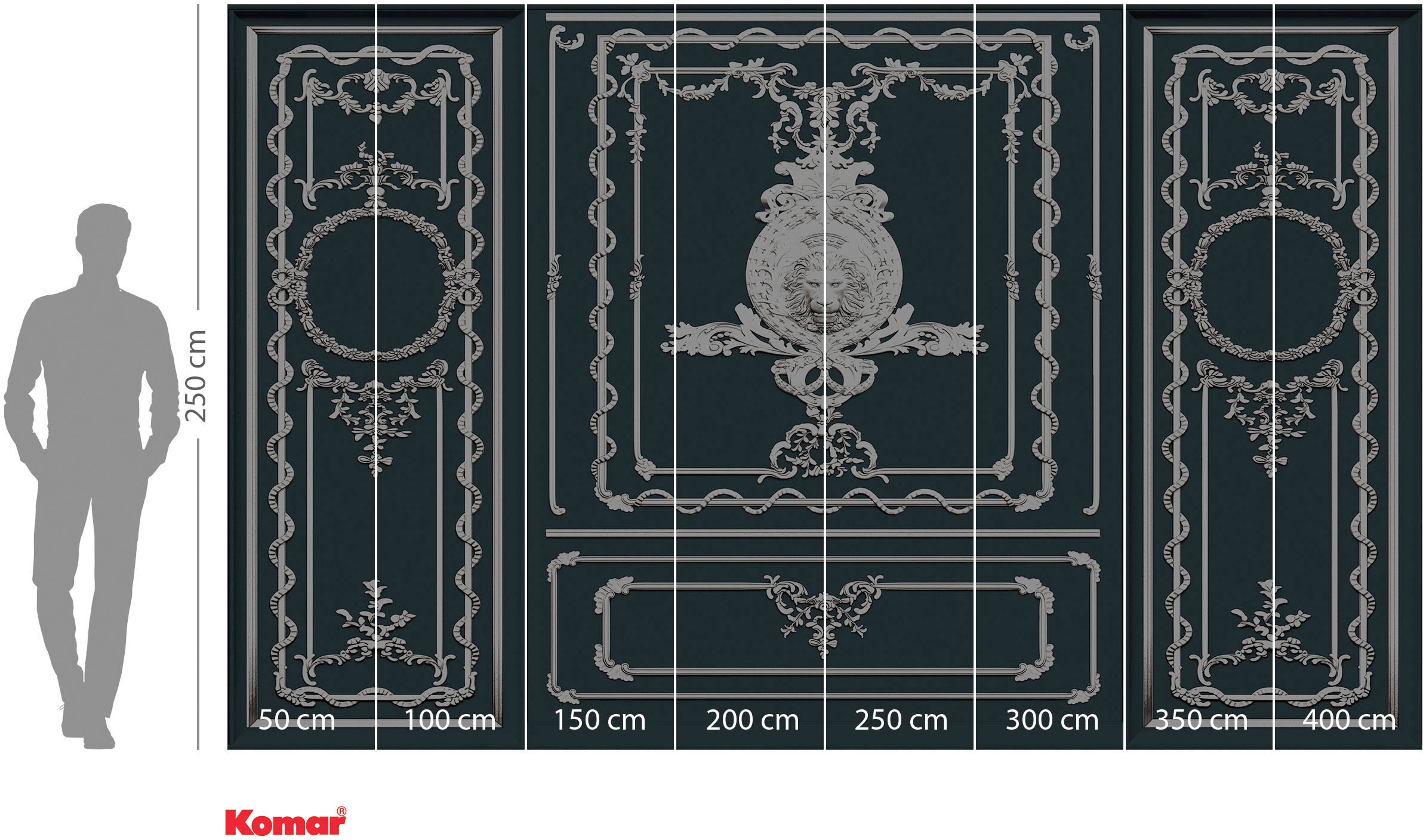 Komar Vliestapete »Digitaldruck Vlies - Classy Castle - Größe 400 x 250 cm«, bedruckt, Wohnzimmer, Schlafzimmer