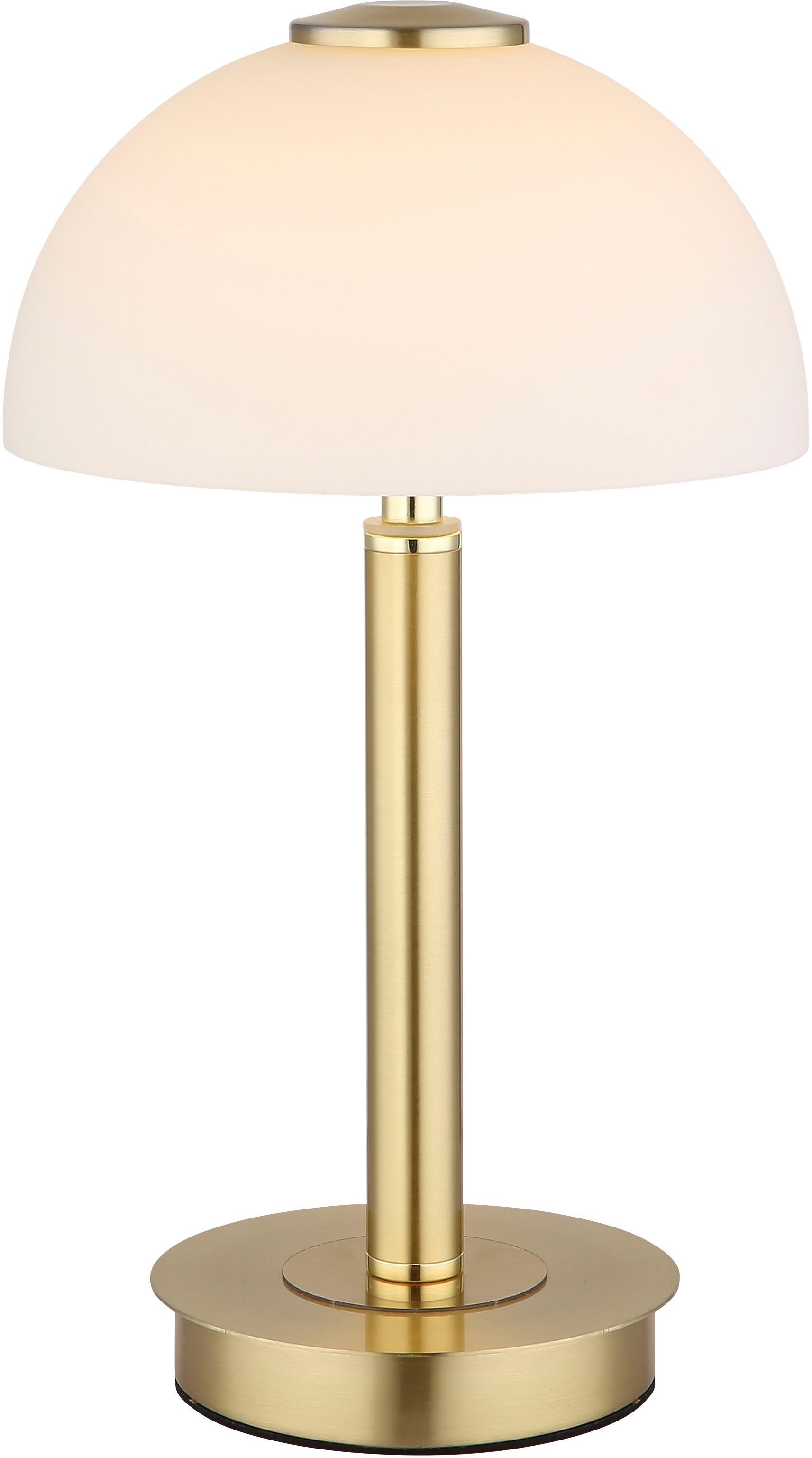 GLOBO LIGHTING Tischleuchte »ULDIN« LED-Modul 1 Stk. Warmweiß Tischleuchte Messing, Glas opal, Touchdimmer, LED 7W