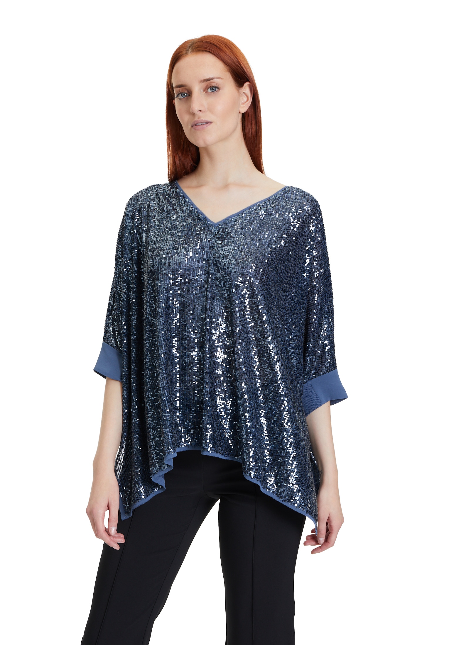 Shirtbluse »Vera Mont Cape im Glitzer-Look«