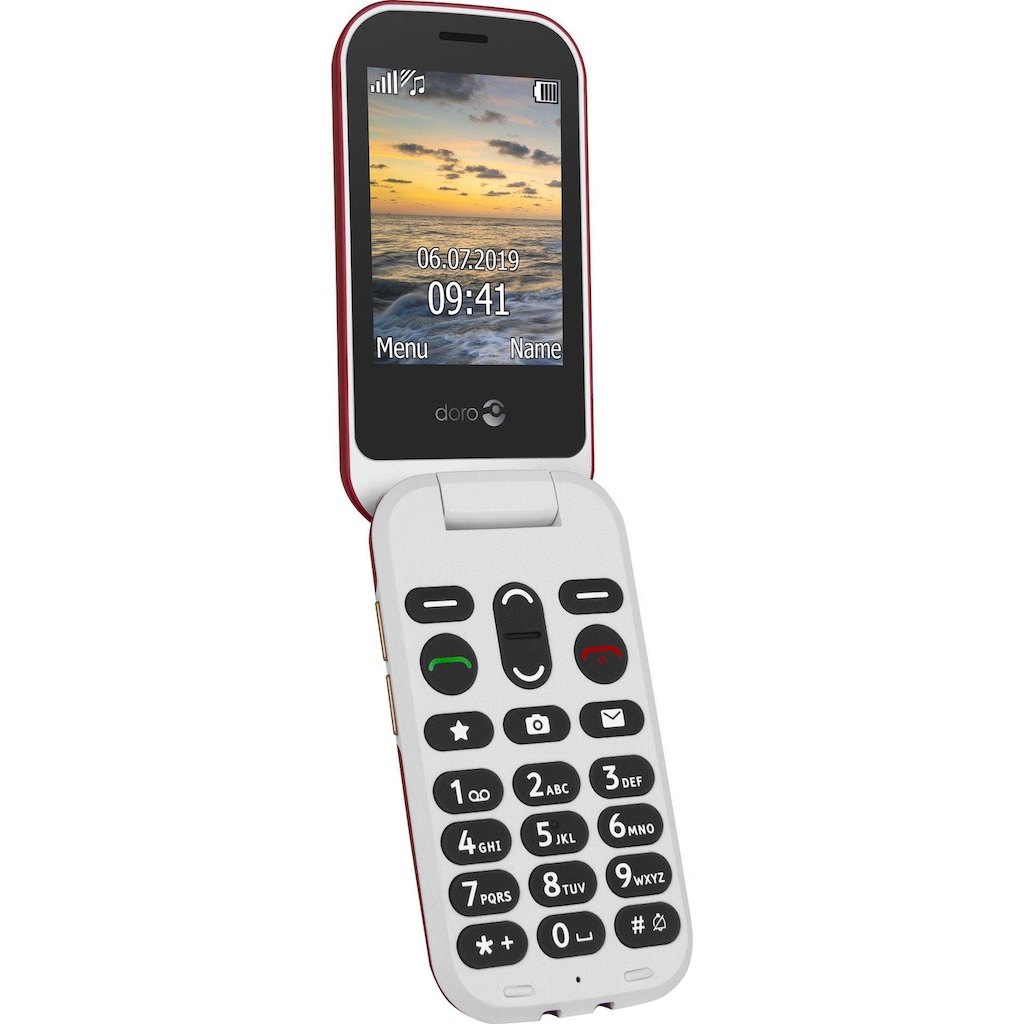 Doro Handy »6060«, rot, 7,11 cm/2,8 Zoll, 3 MP Kamera