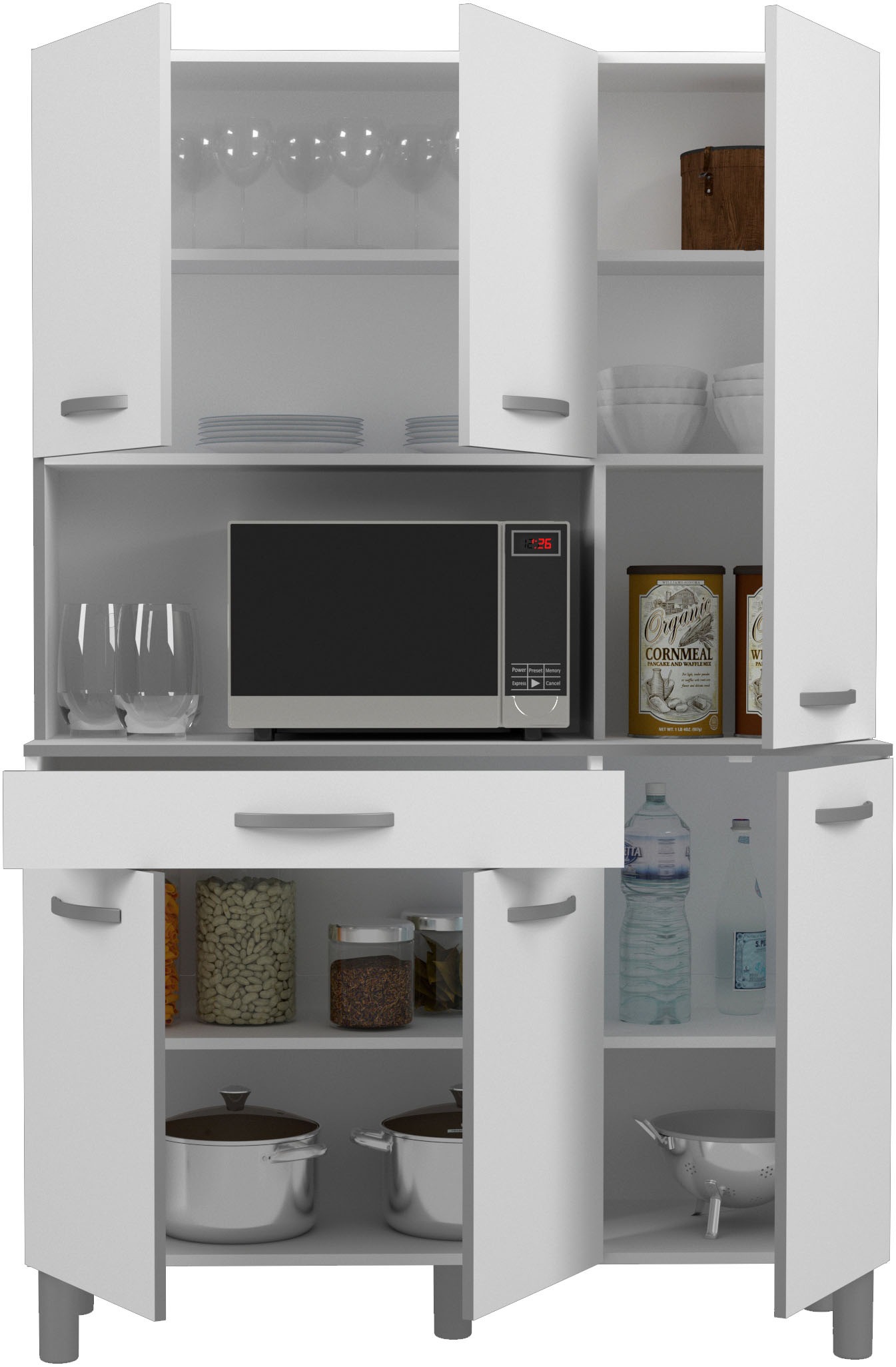 Thumbnail - Parisot Buffet "Season 22, Made in Europe, viel Stauraum", (1 St., B/H/T ca. 120x185x40), 6 Türen, Regale, Arbeitsfläche...