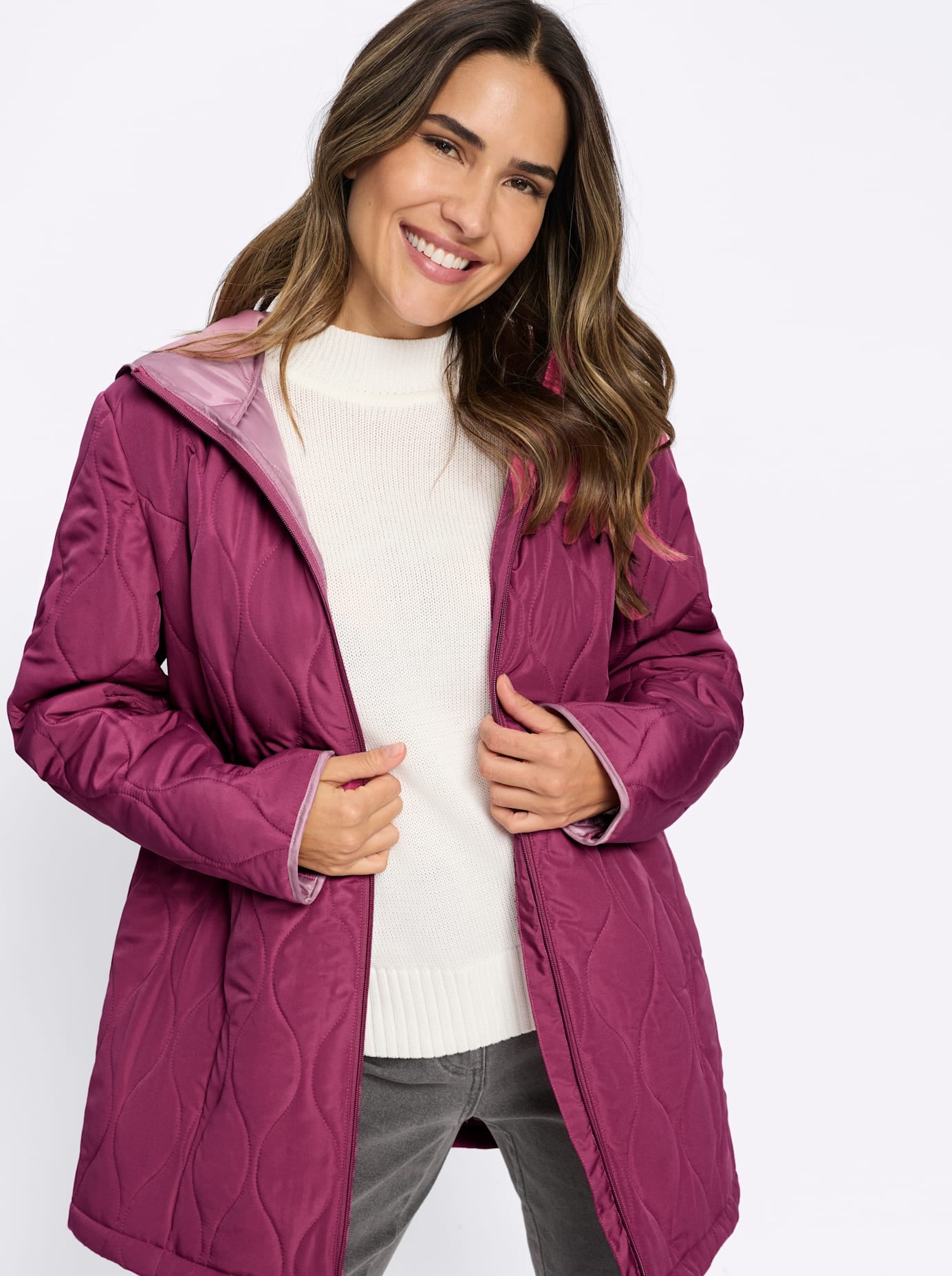 Classic Basics Steppjacke mit Kapuze