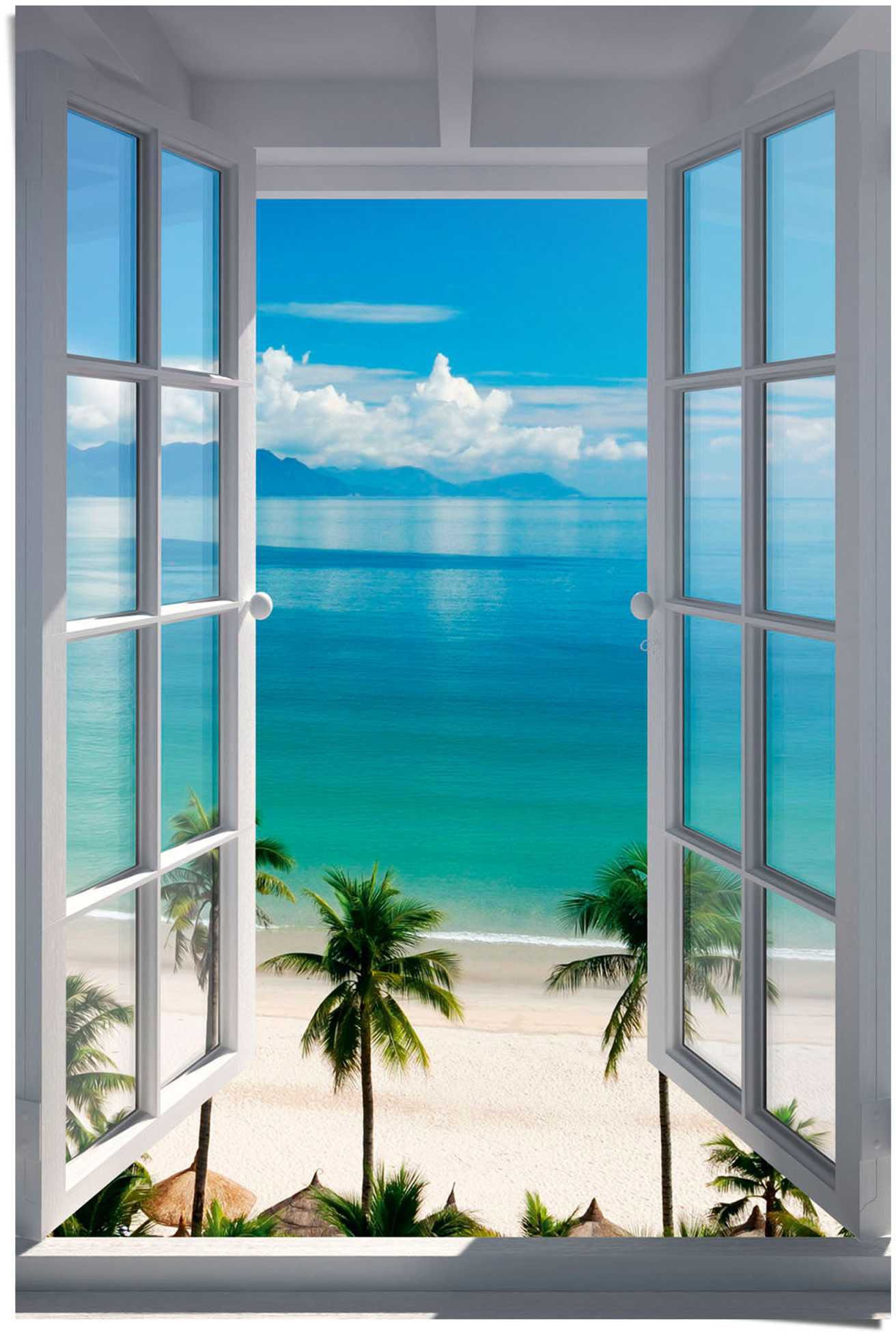 Reinders Poster "Fenster zum Strand" 1 Stk. tlg. günstig online kaufen