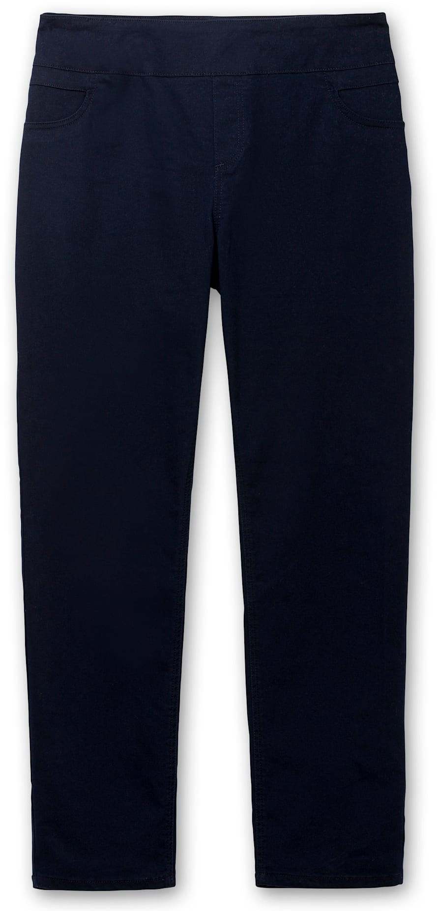 Schlupfhose CASUAL LOOKS, Damen, Gr. 255, Extrakurzgrößen, blau (marine), 65% Baumwolle, 33% Polyester, 2% Elasthan, unifarben, lang, Hosen Schlupfhose, Topseller 3