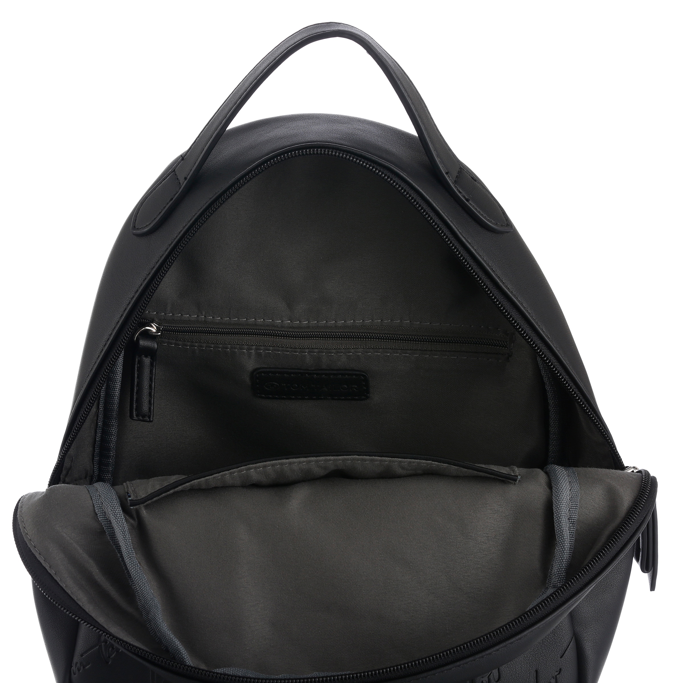 TOM TAILOR Rucksack »Denice«, aus glattem Lederimitat mit toller Logoprägung in Schreibschrift