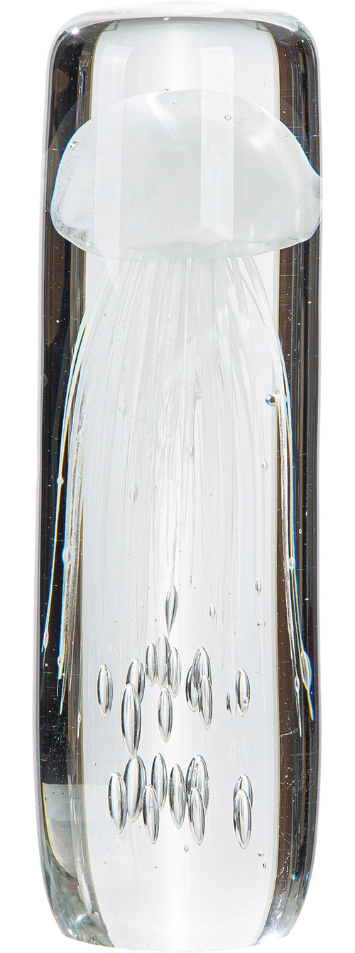 GILDE Skulptur »Dekoobjekt Qualle transparent« Meeresdeko Meerestier maritim Glasdekofigur Tischdekoration
