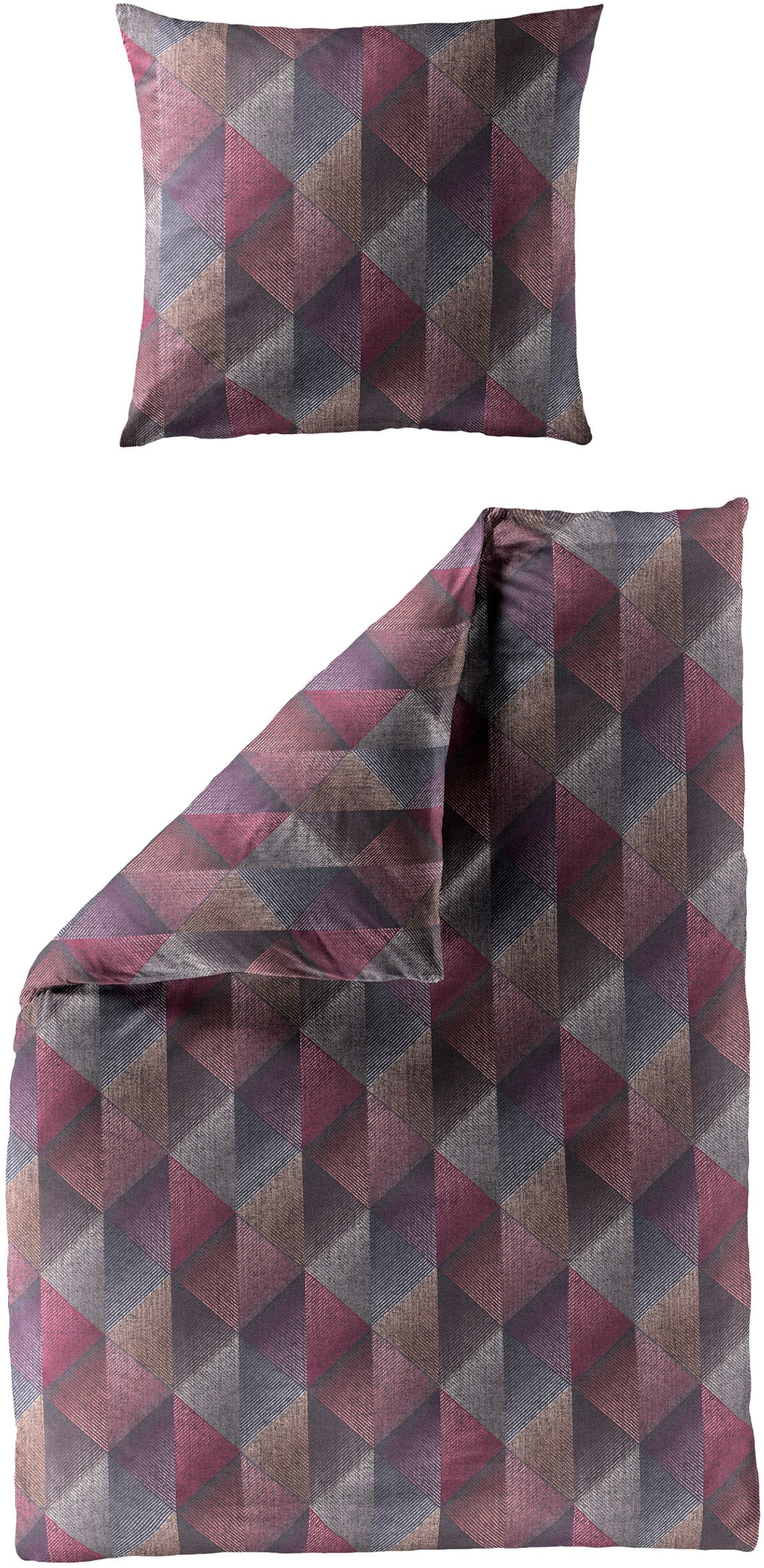 BIERBAUM Bettwäsche "4087" 2 Stk. Mako-Satin, 100 % Baumwolle, pflegeleicht günstig online kaufen