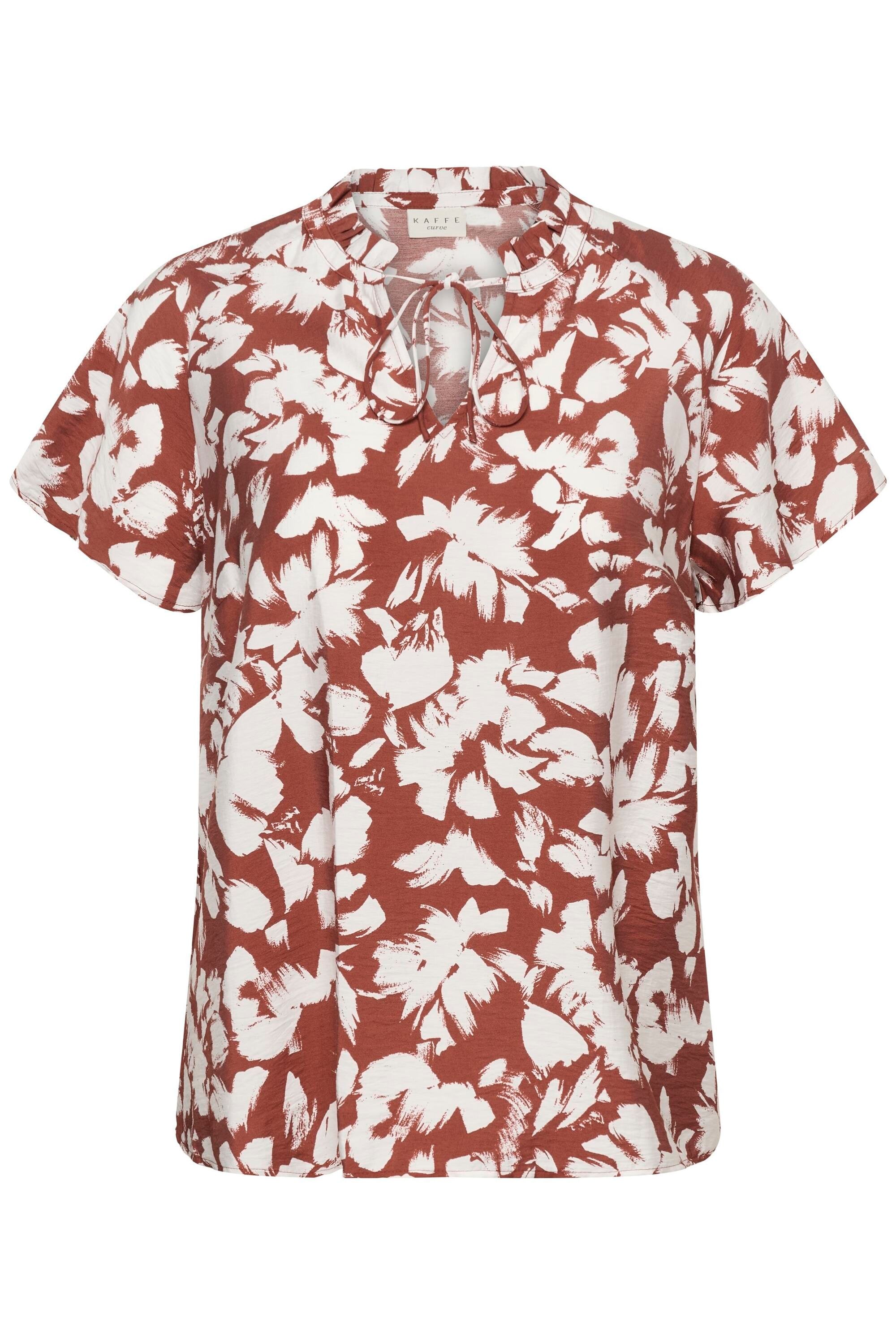 KAFFE Curve Kurzarmbluse "Damen Kurzarm-Bluse KCevia"