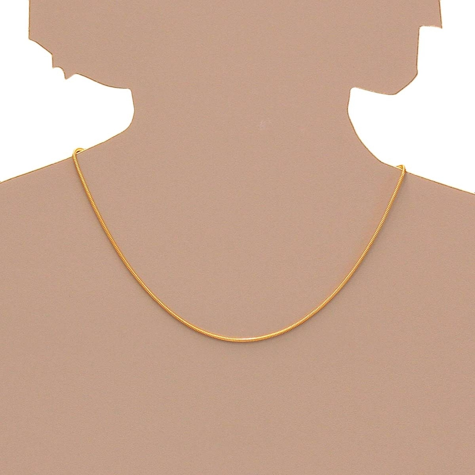 OSTSEE-SCHMUCK Schlangenkette Halskette Gold 60cm 2