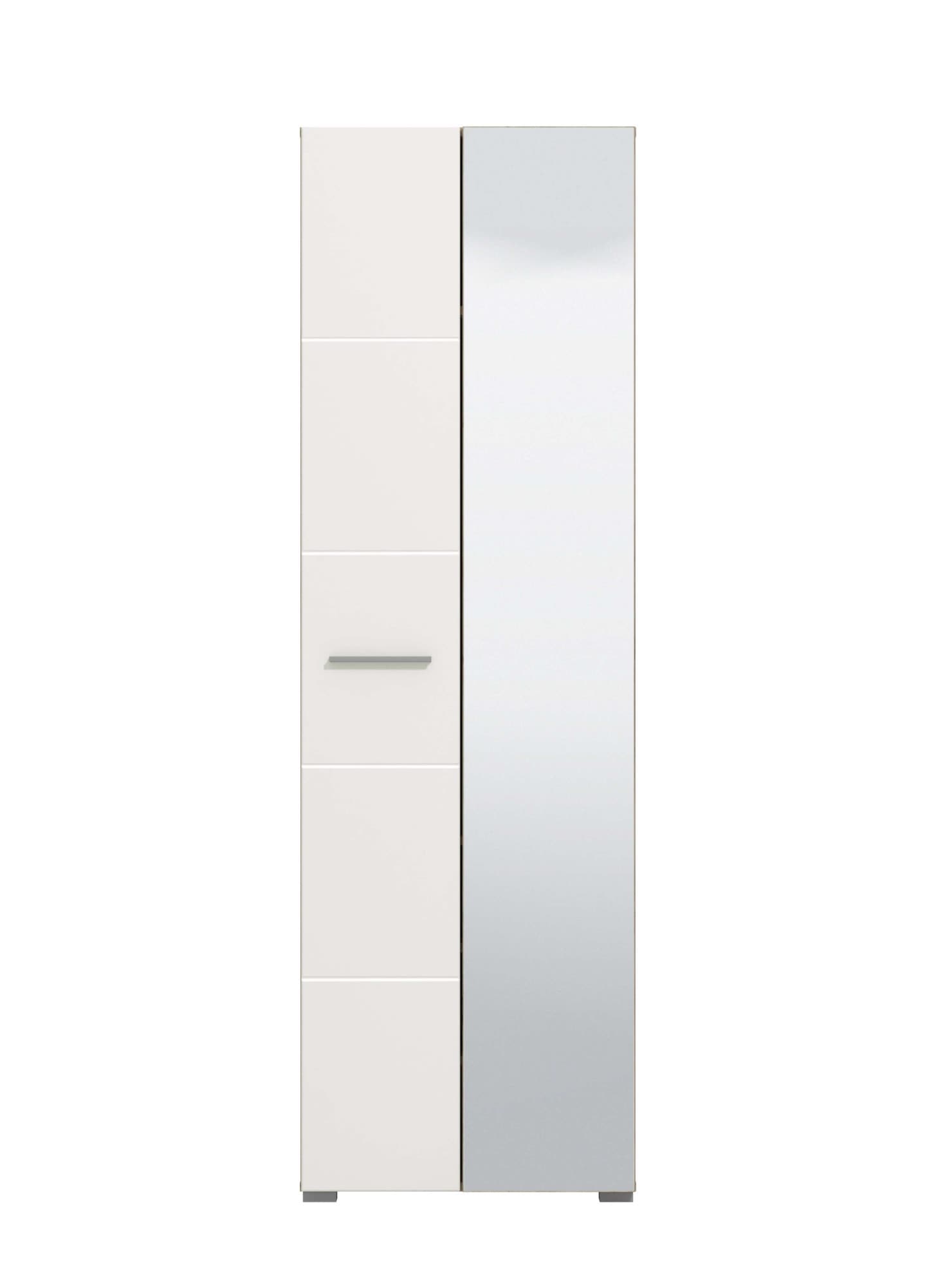 Home affaire Garderobenschrank »Beny Kleiderschrank, Stauraumschrank, Flurschrank, Höhe 193 cm«, Hochglanzfronten, Spiegeltür, Breite 60 cm, ausziehbare Kleiderstange