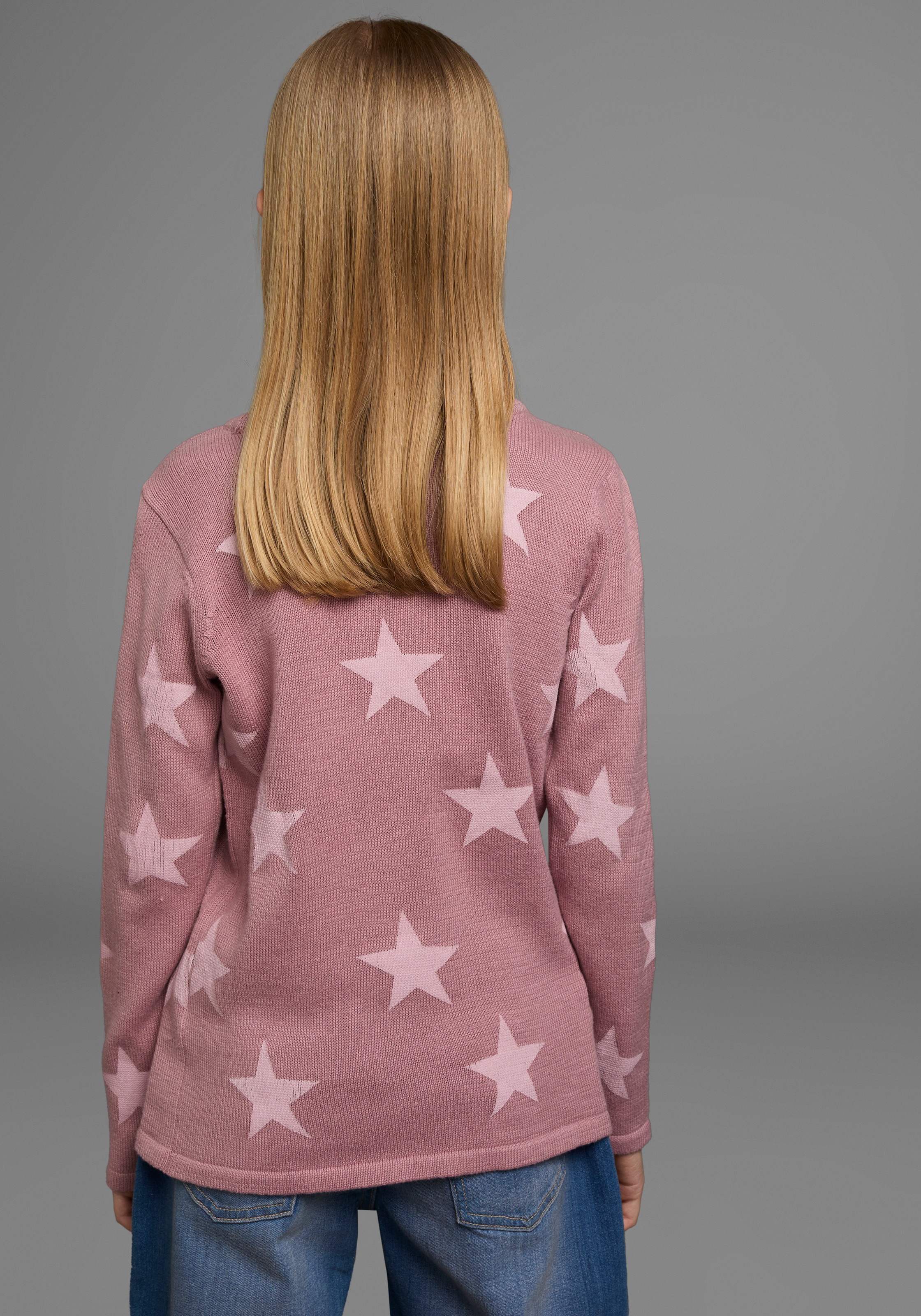 Thumbnail - KIDSWORLD Strickpullover "Sterne-Pullover", mit Sternen - Druck