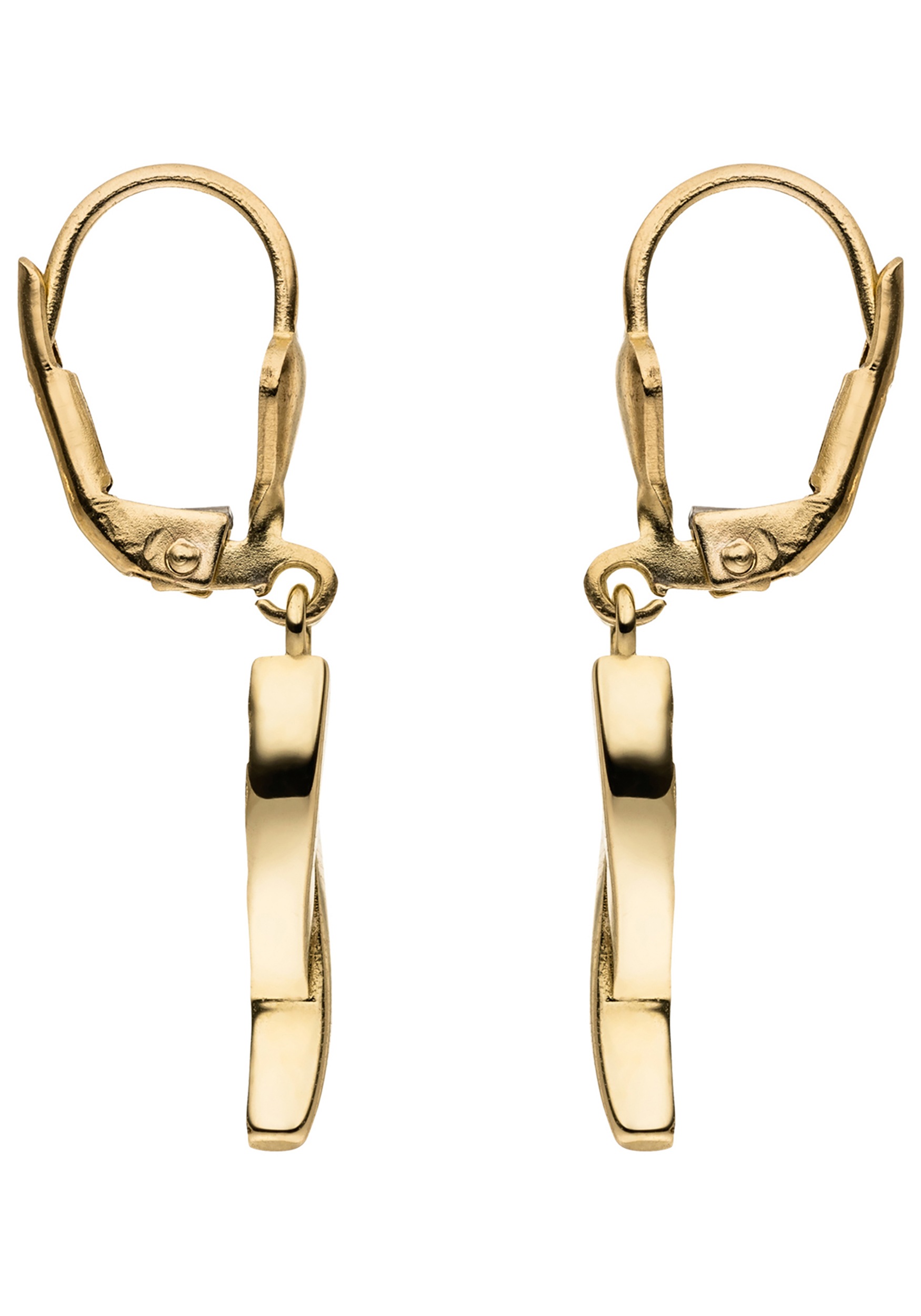 JOBO Paar Ohrhänger »Ohrringe hängend 30 mm« 8 Karat 333 Gold mit 2 Zirkonia