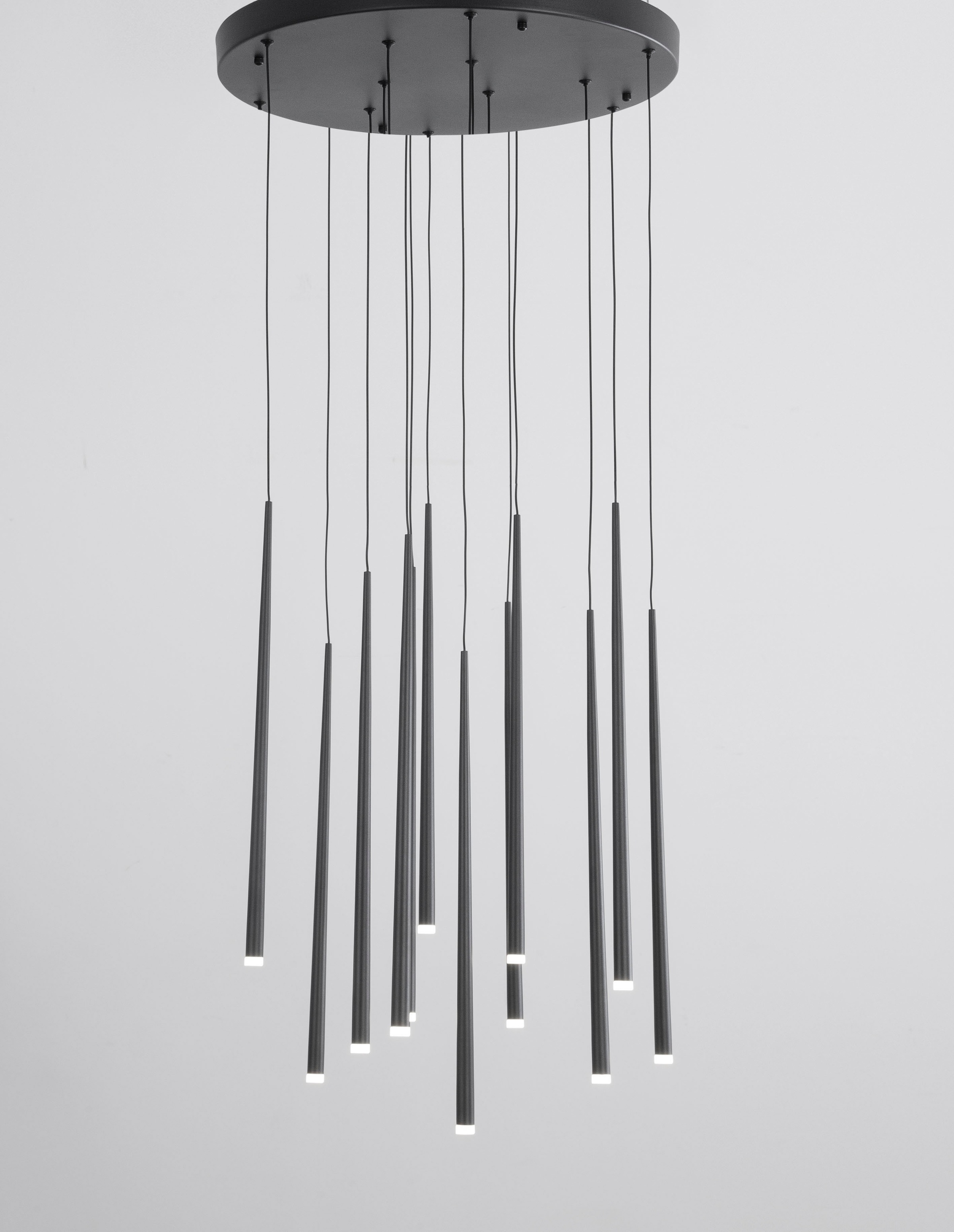 NOVA LUCE LED-Hängeleuchte "GIONO", schwarz, 12, Ø 2cm H: 230cm, 1 Stk., Leuchten 2