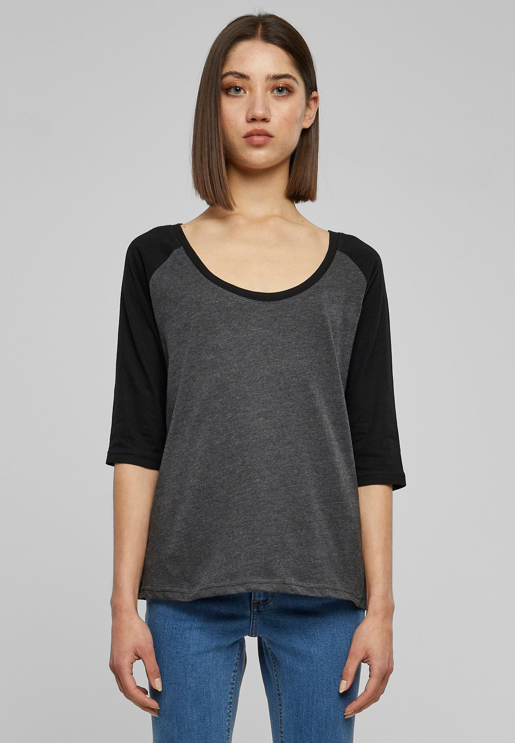 URBAN CLASSICS Kurzarmshirt »Urban Classics Damen Ladies 3/4 Contrast Raglan Tee«, (1 tlg.)