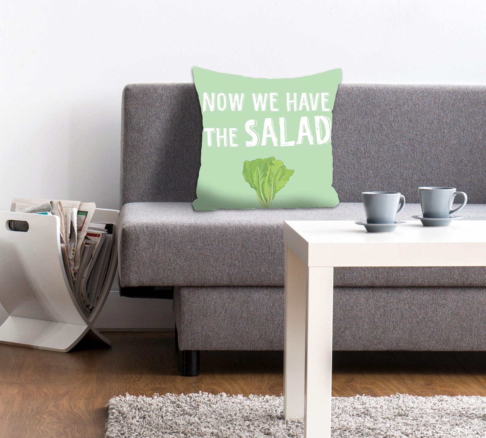 queence Dekokissen "NOW WE HAVE THE SALAD" Kissenhülle ohne Füllung, 1 Stüc günstig online kaufen