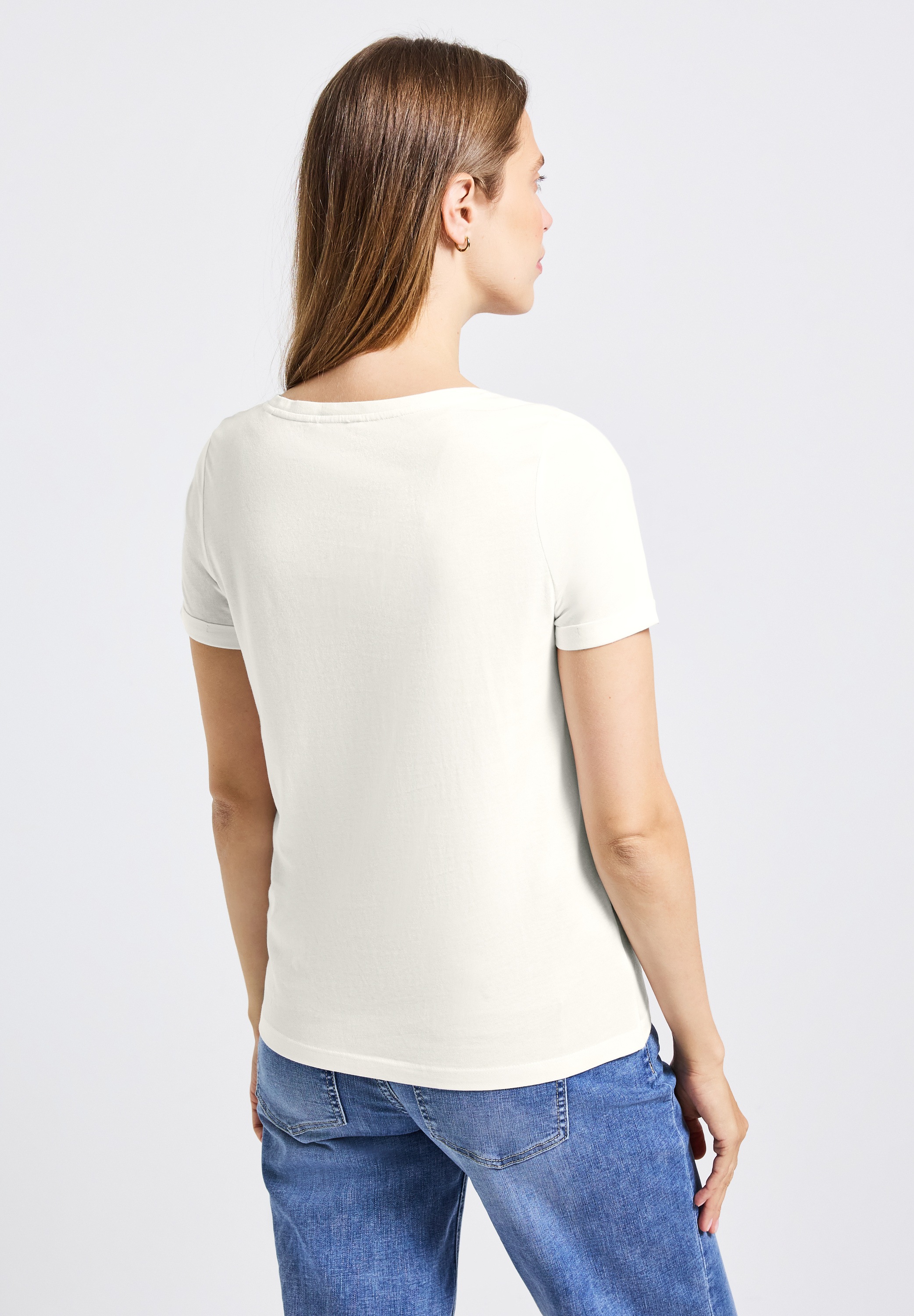 STREET ONE T-Shirt, aus Baumwolle mit Stretchante günstig online kaufen