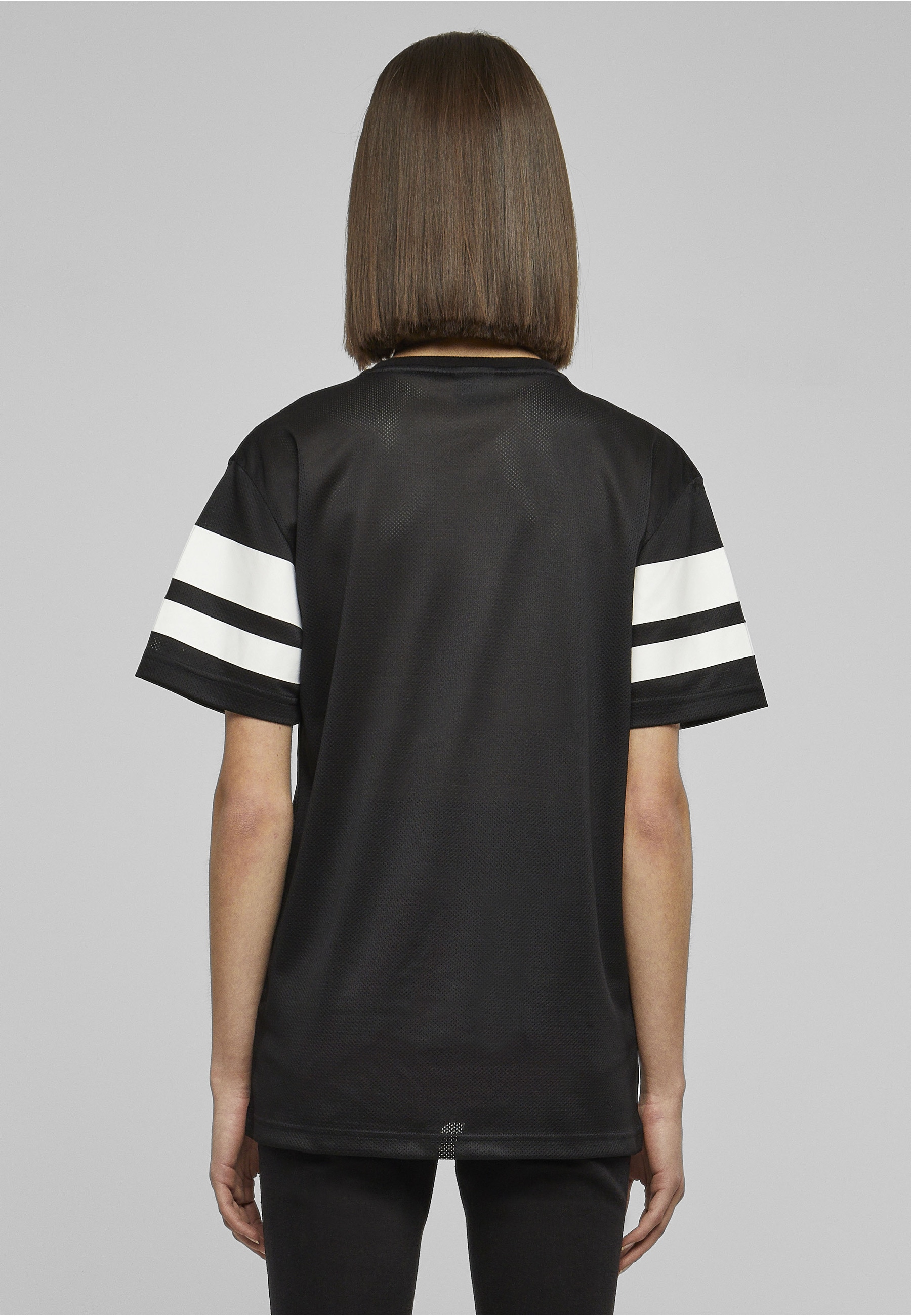 URBAN CLASSICS T-Shirt »Urban Classics Damen Ladies Stripe Mesh Tee« 1 Stk.