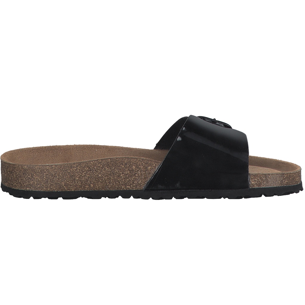 Tamaris Pantolette »CORRA«, Sommerschuh, Schlappen mit Leder-Innensohle