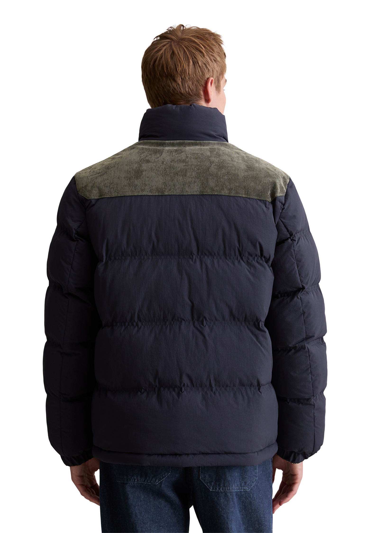 Marc O'Polo DENIM Outdoorjacke »mit kontrastfarbenen Cord-Einsätzen«, ohne Kapuze