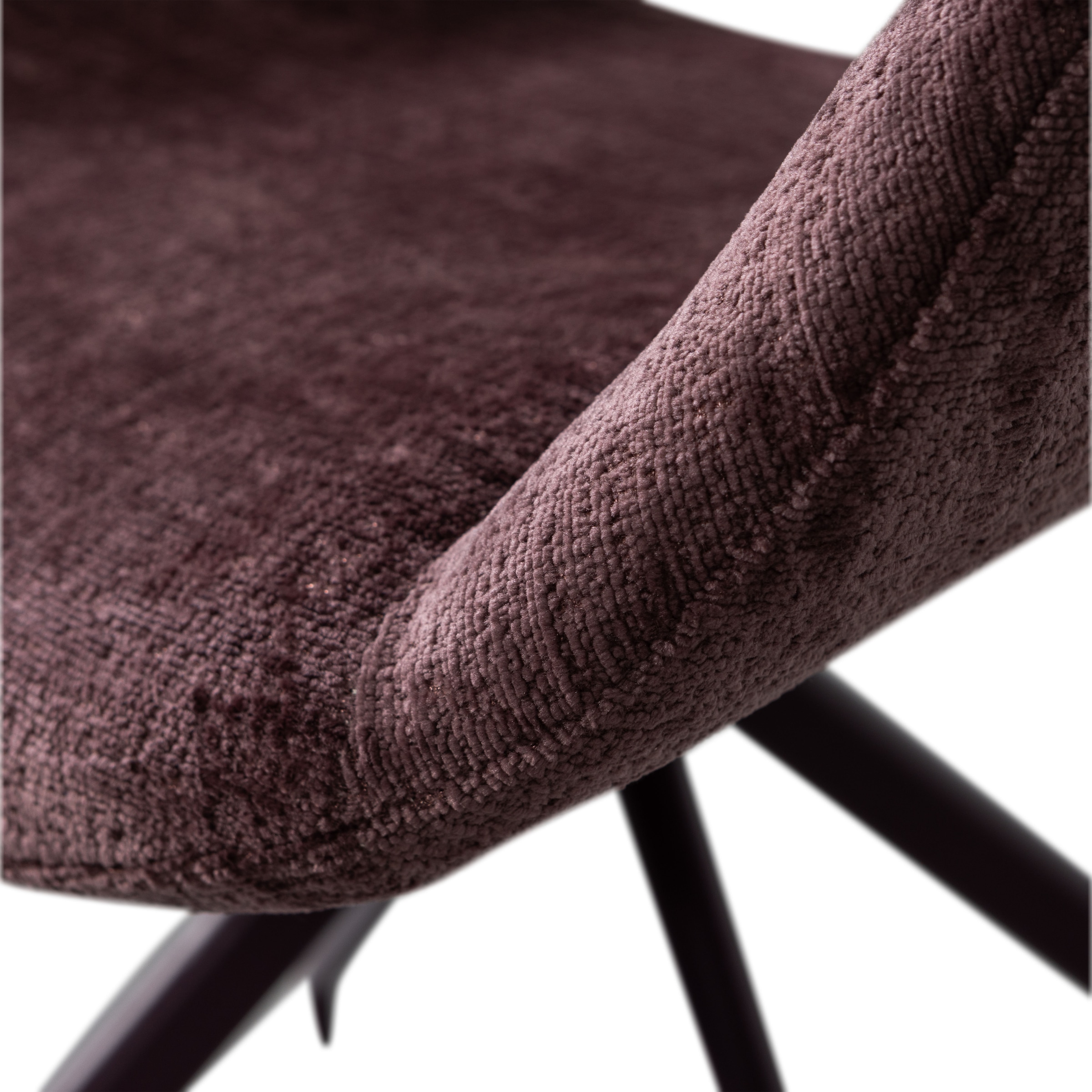 WOOOD Esszimmerstuhl »Eliva mit Grobstruktur-Velvetbezug und Metallgestell 58 x 82 x 58 cm« () Sehr hohe Verschleißfestigkeit, Drehmechanismus, Pfleiglicht