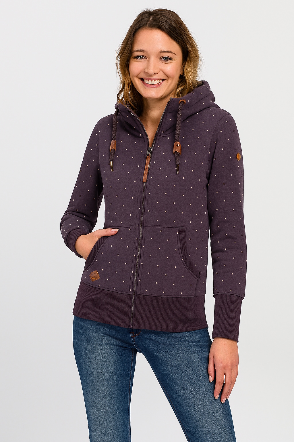 Ragwear Kapuzensweatjacke "NESKA DOTS MULTICOLOR ZIP O" Longsleeve Jacke im günstig online kaufen