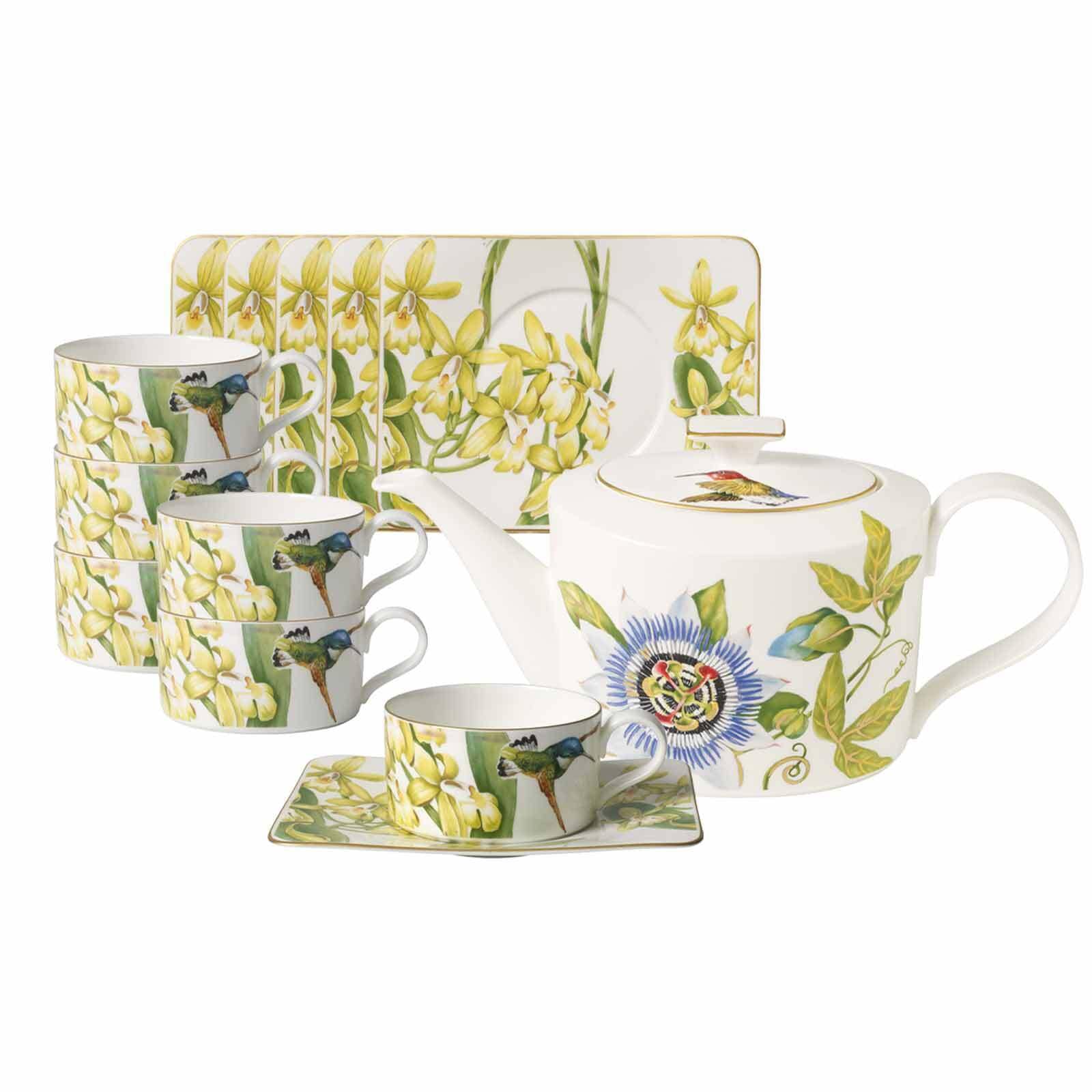 Villeroy & Boch Geschirr-Set "Tee-Set Amazonia 13er Set bunt" Handwäsche wird empfohlen