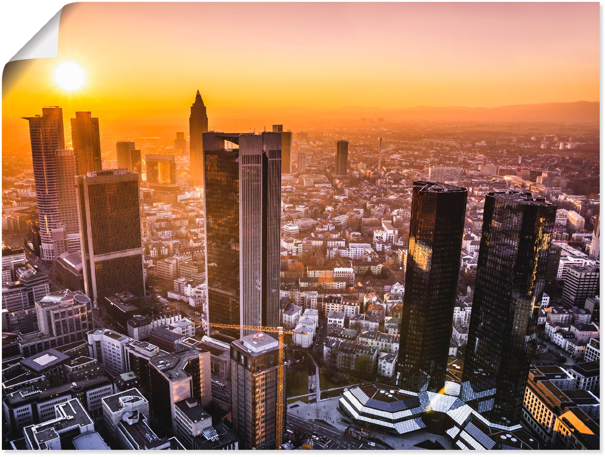 Artland Leinwandbild »Frankfurt am Main Panorama I«, Deutschland, (1 St.), auf Keilrahmen gespannt
