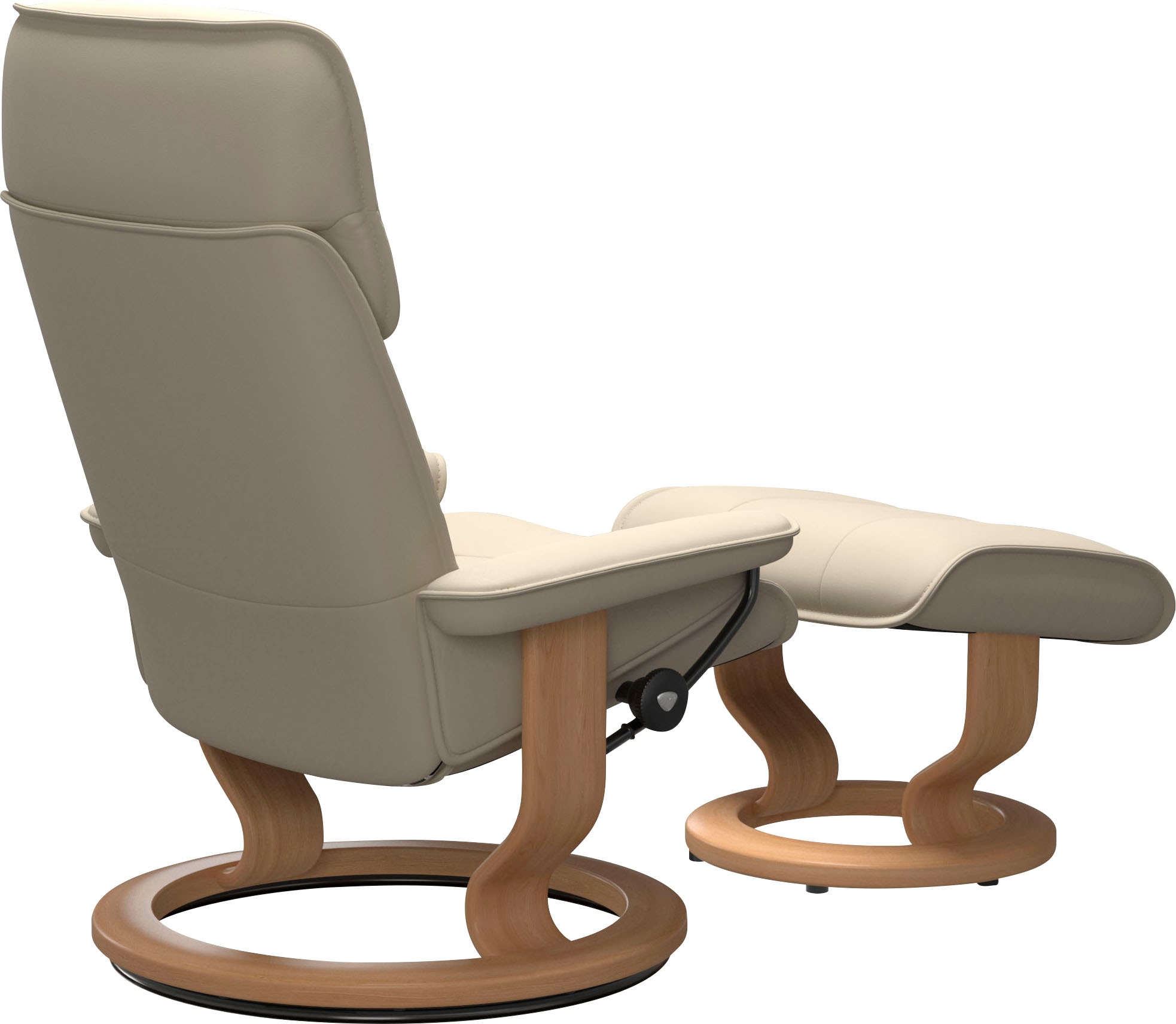 Stressless® Relaxsessel »Admiral«, (Set, Relaxsessel inkl. Hocker), mit Classic Base, Größe M & L, Gestell Eiche