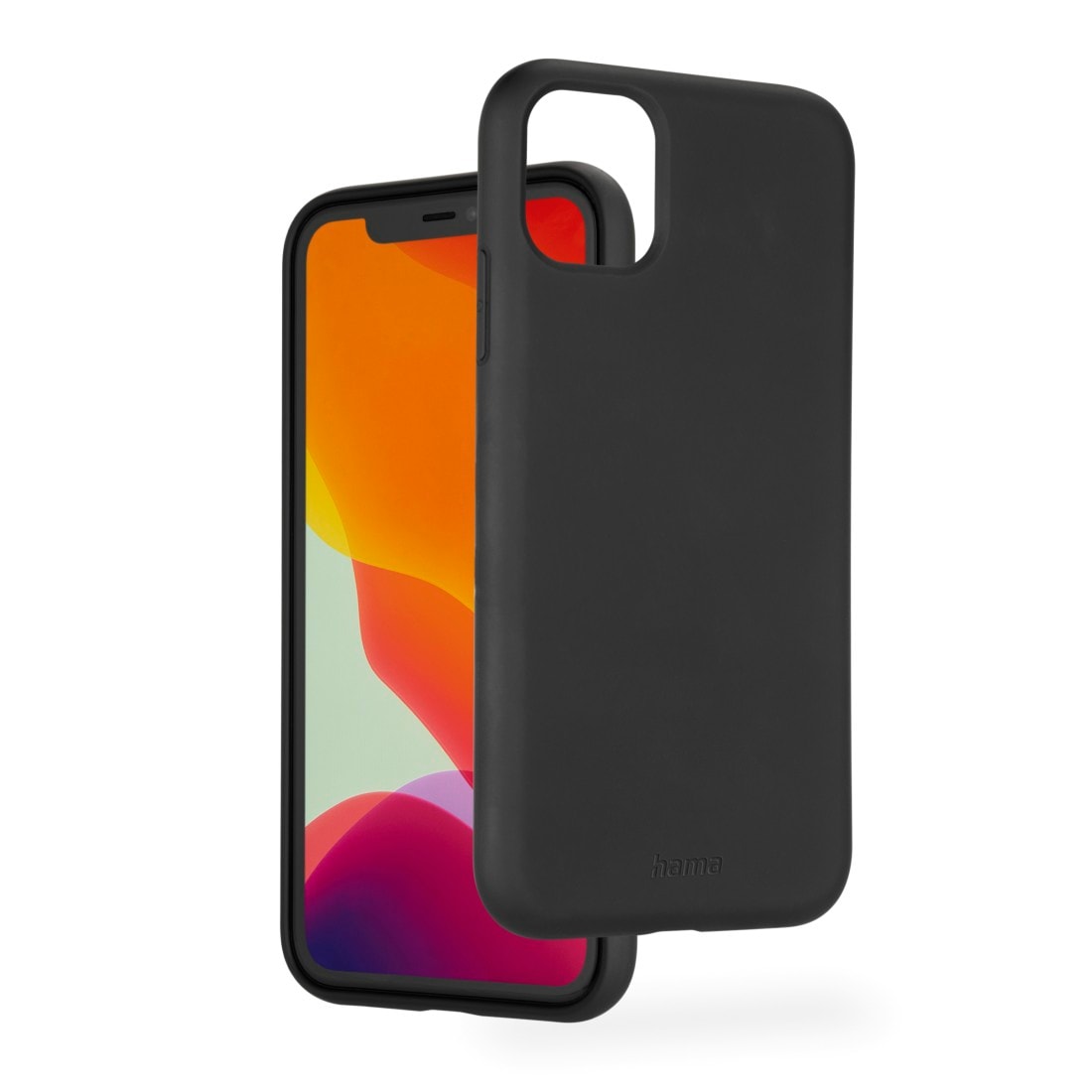 Hama Handyhülle »Handyhülle "Fantastic Feel" für Apple iPhone 11, Schwarz«, iPhone 11, Kratzschutz und bezogene Seitentasten