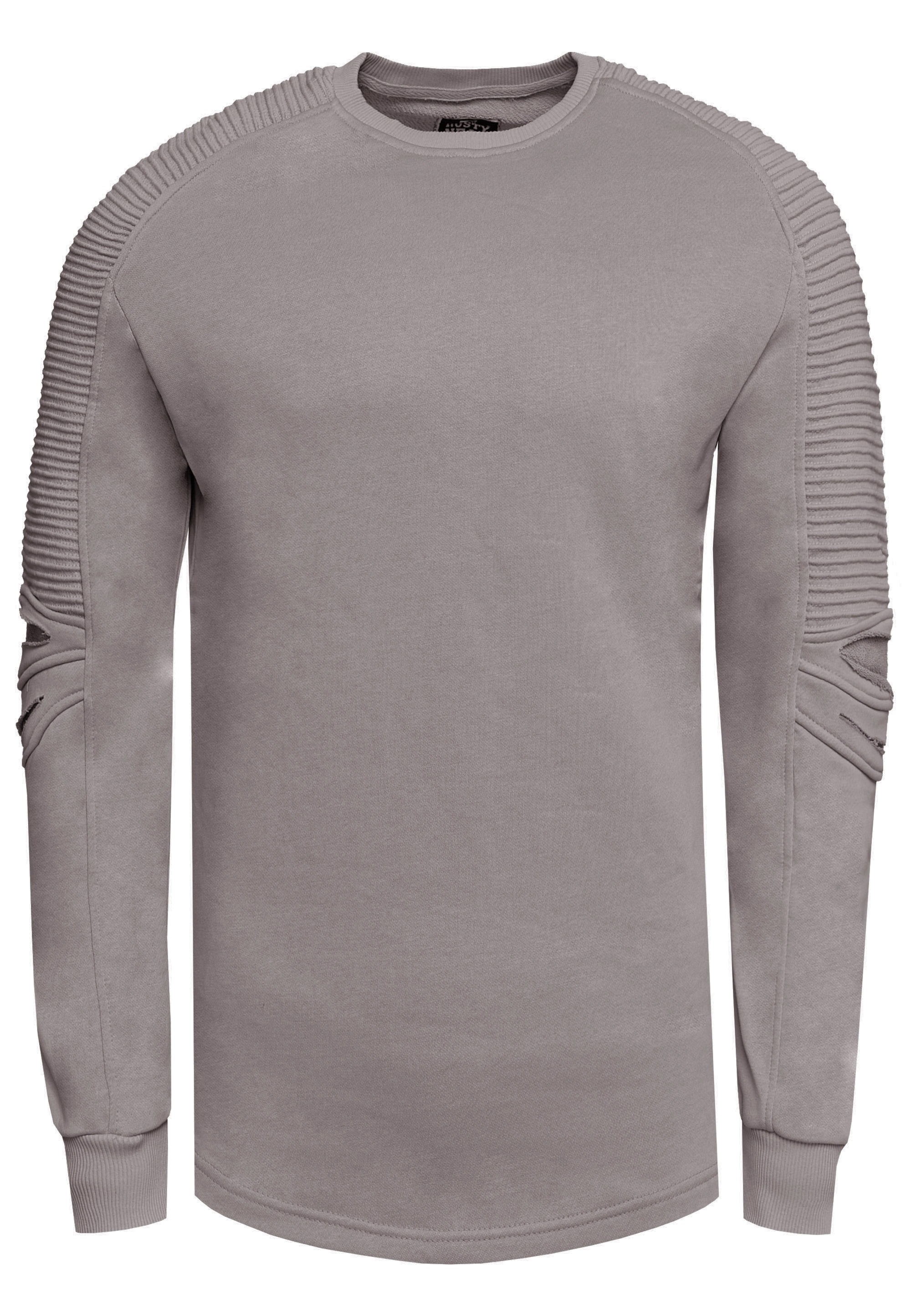 Rusty Neal Sweatshirt, mit geripptem Ärmeldesign
