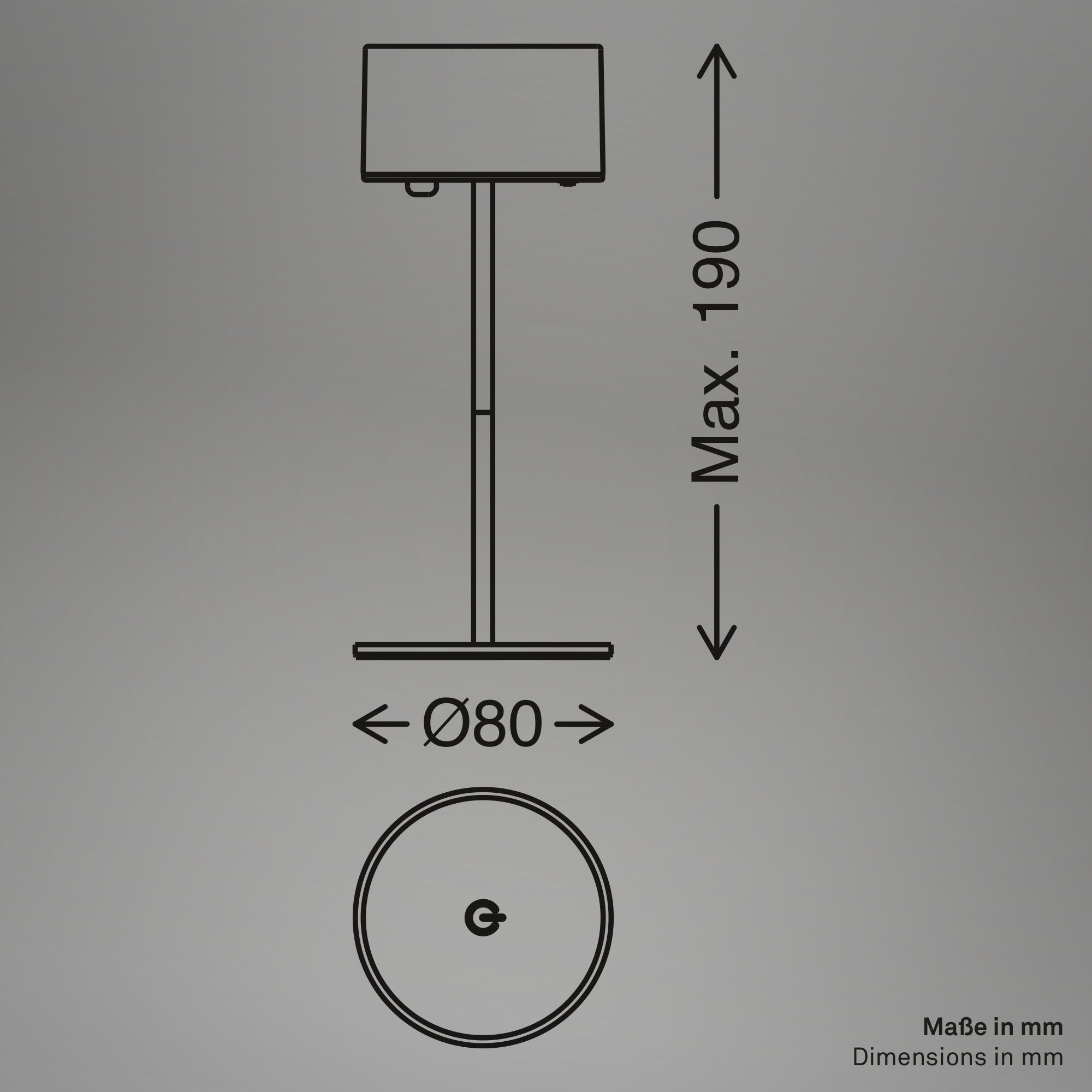 Briloner Leuchten LED Tischleuchte »KIRA« LED-Modul 1 Stk. Warmweiß 8x19 cm, Akku tauschbar, Indoor/Outdoor, Wohnzimmer, Flur, Balkon