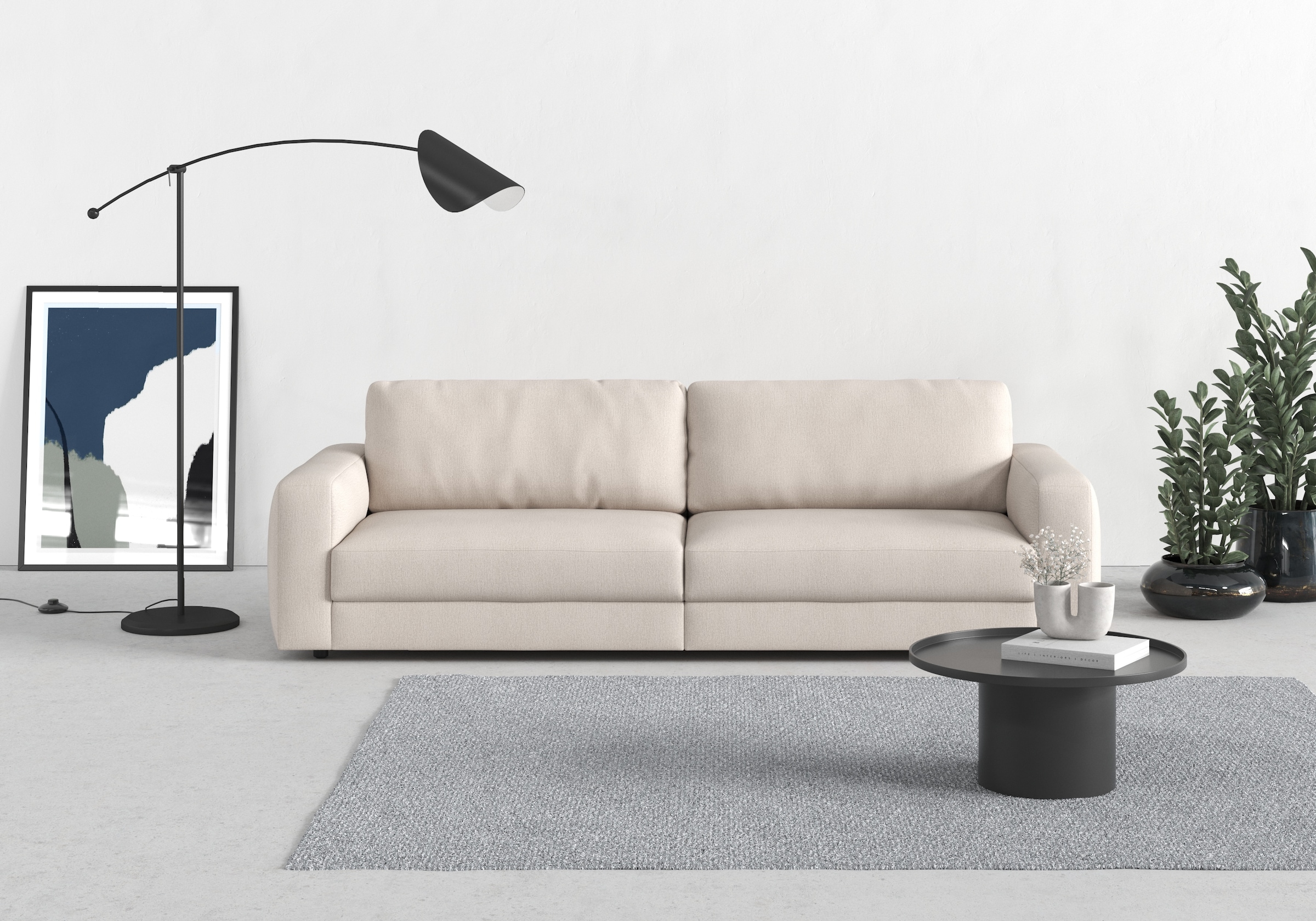 TRENDMANUFAKTUR Big-Sofa "Bourbon" extra tiefe Sitzfläche, wahlweise mit Si günstig online kaufen