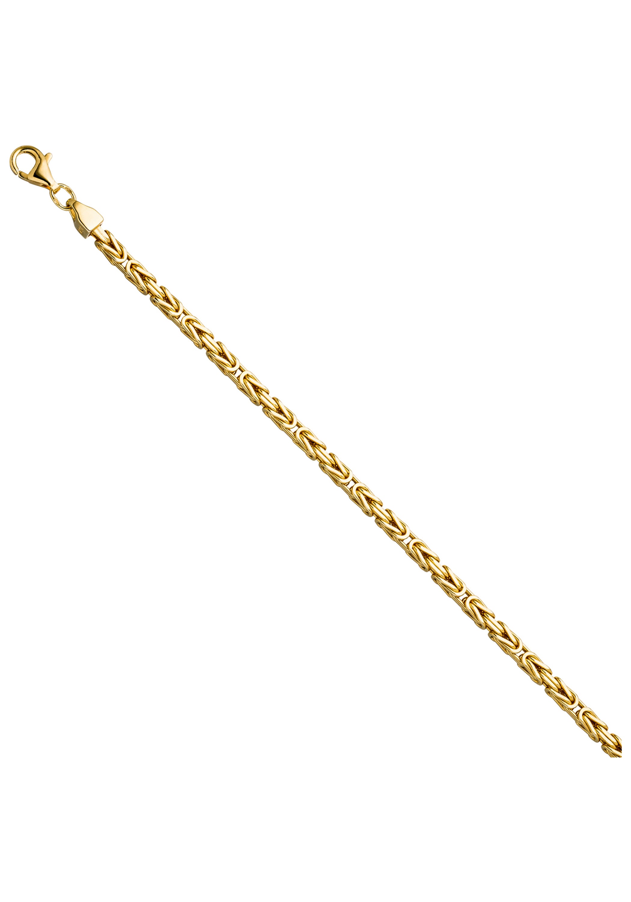 JOBO Armband, Königsarmband 925 Silber vergoldet 21 cm