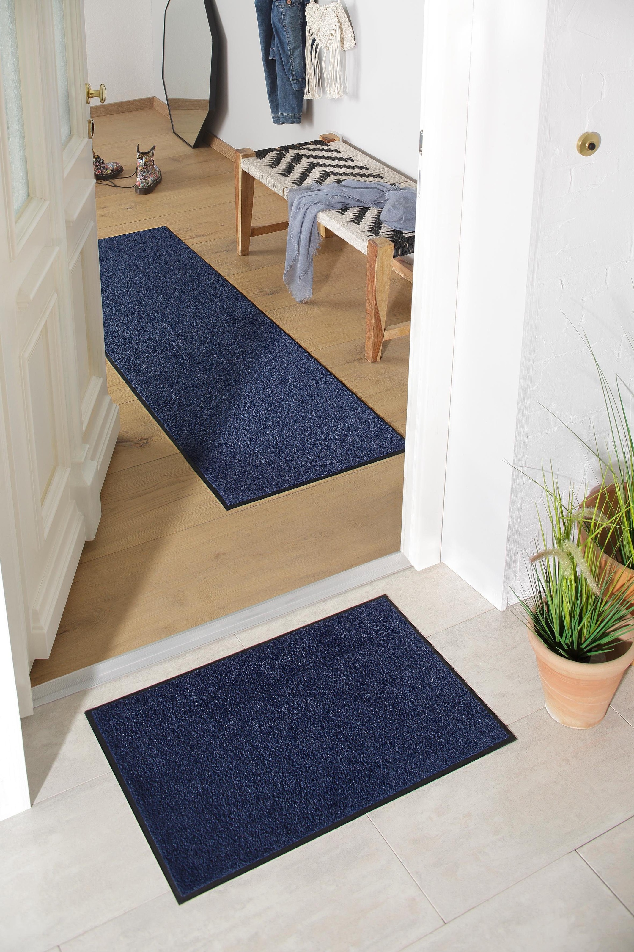 my home Fußmatte "Lavea" rechteckig 9 mm Höhe Schmutzfangmatte, Uni-Farben, günstig online kaufen