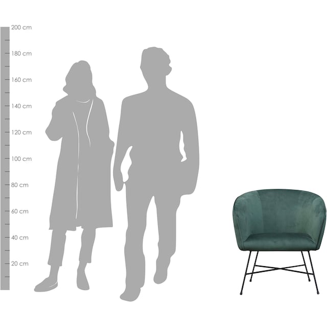 Homexperts Sessel »IZZY«, mit verschiedenen Bezügen und elegantem Gestell |  BAUR