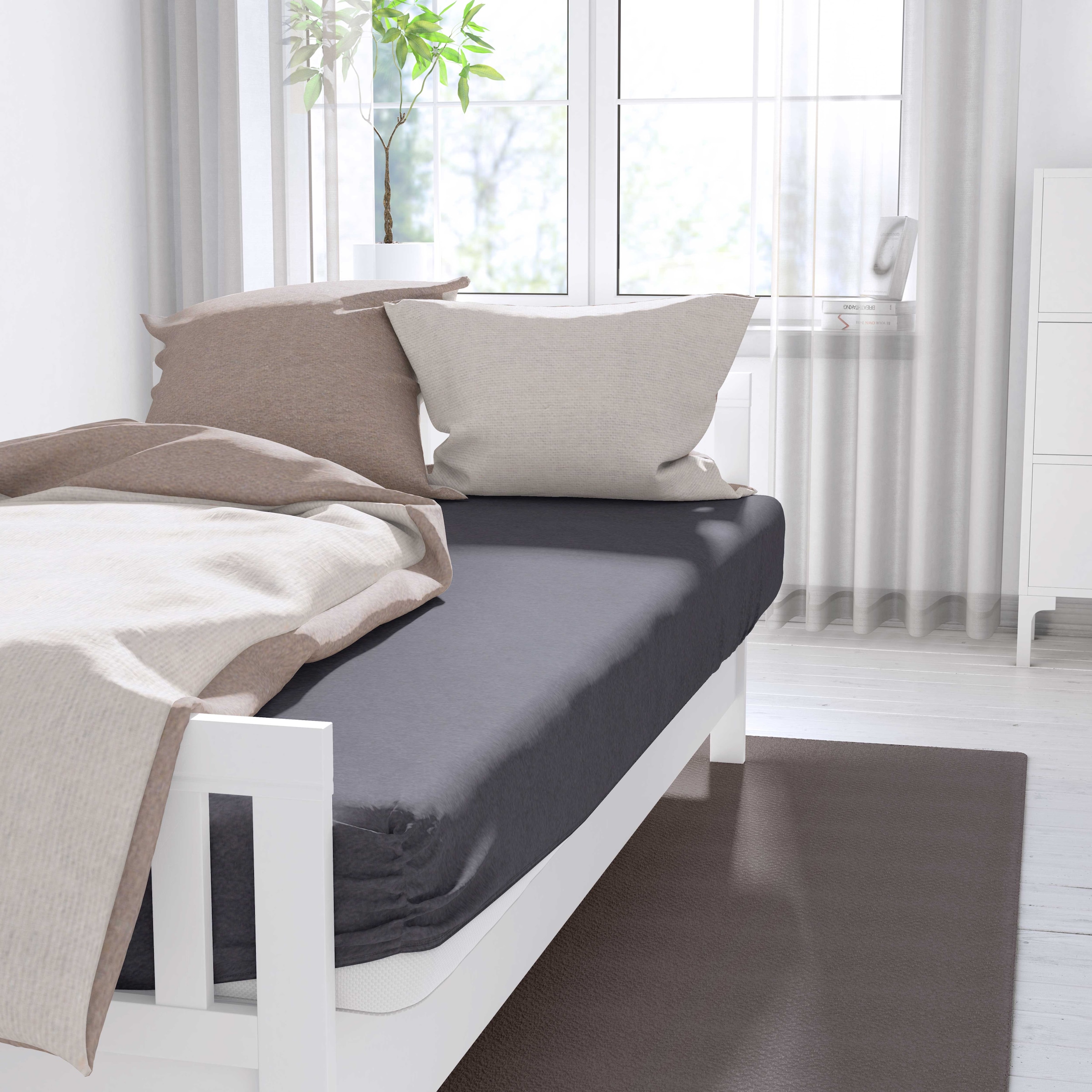 SETEX Bettlaken »Frottee« kuschelig weiches Qualitäts-Spannbetttuch mit elastischem Gummizug